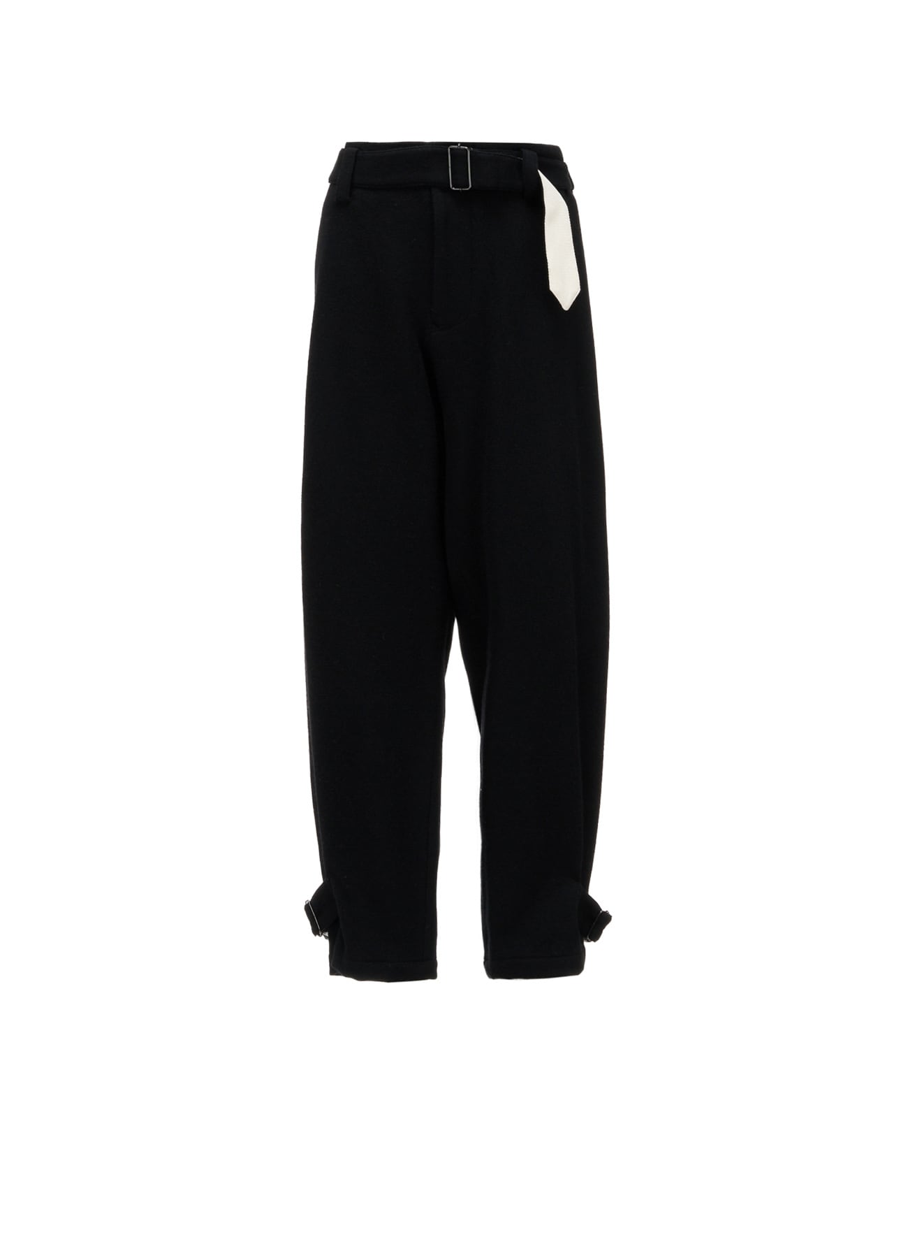 TWILL FLANNEL BELTED PANTS