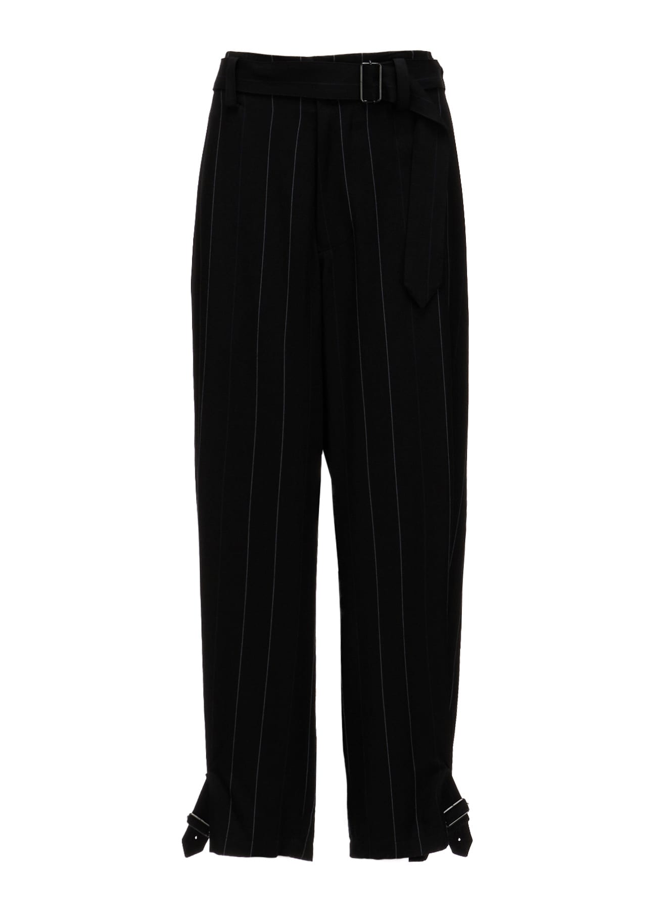 PINSTRIPE BELTED PANTS
