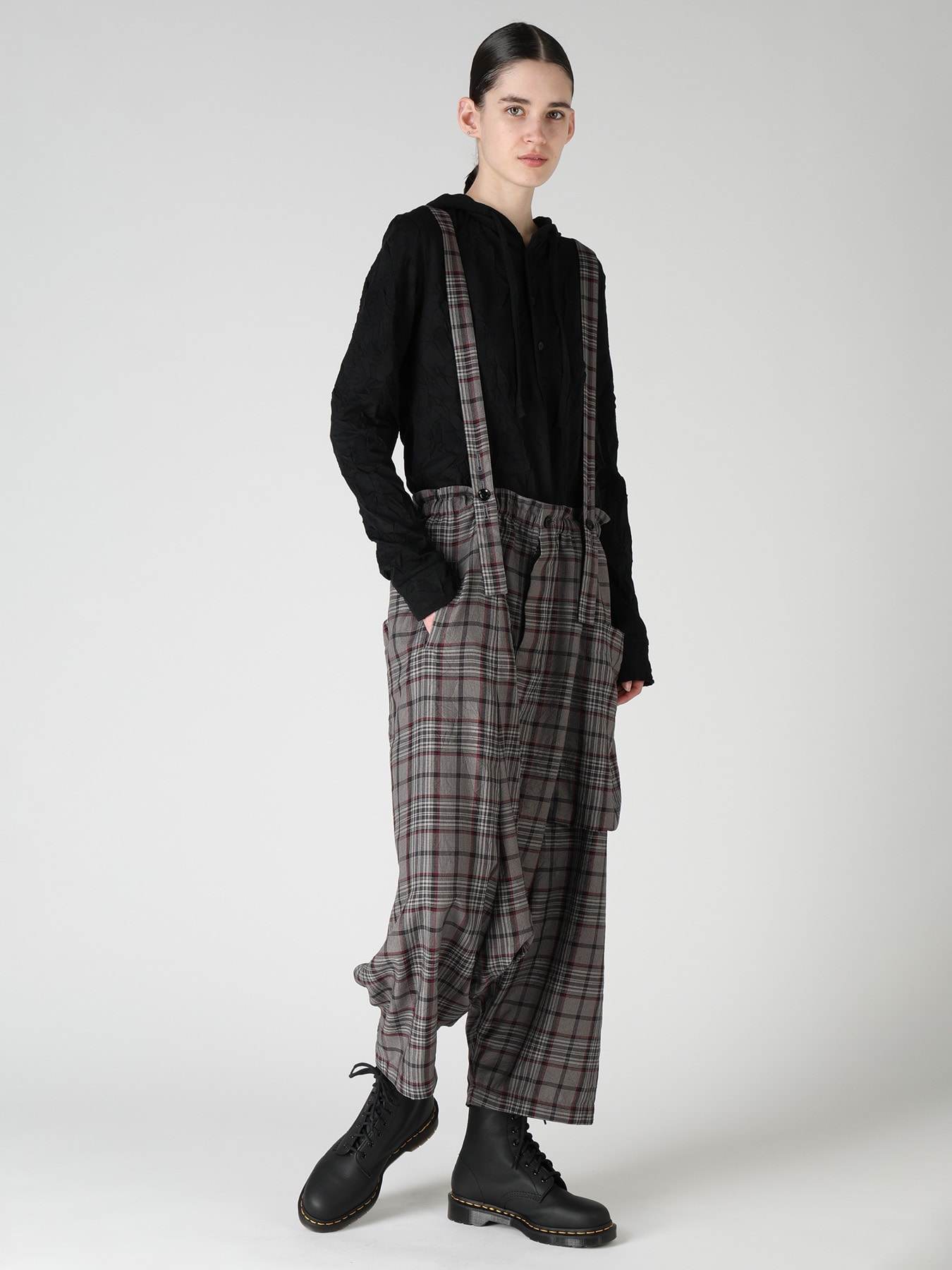 PLAID WASHER SAROUEL PANTS