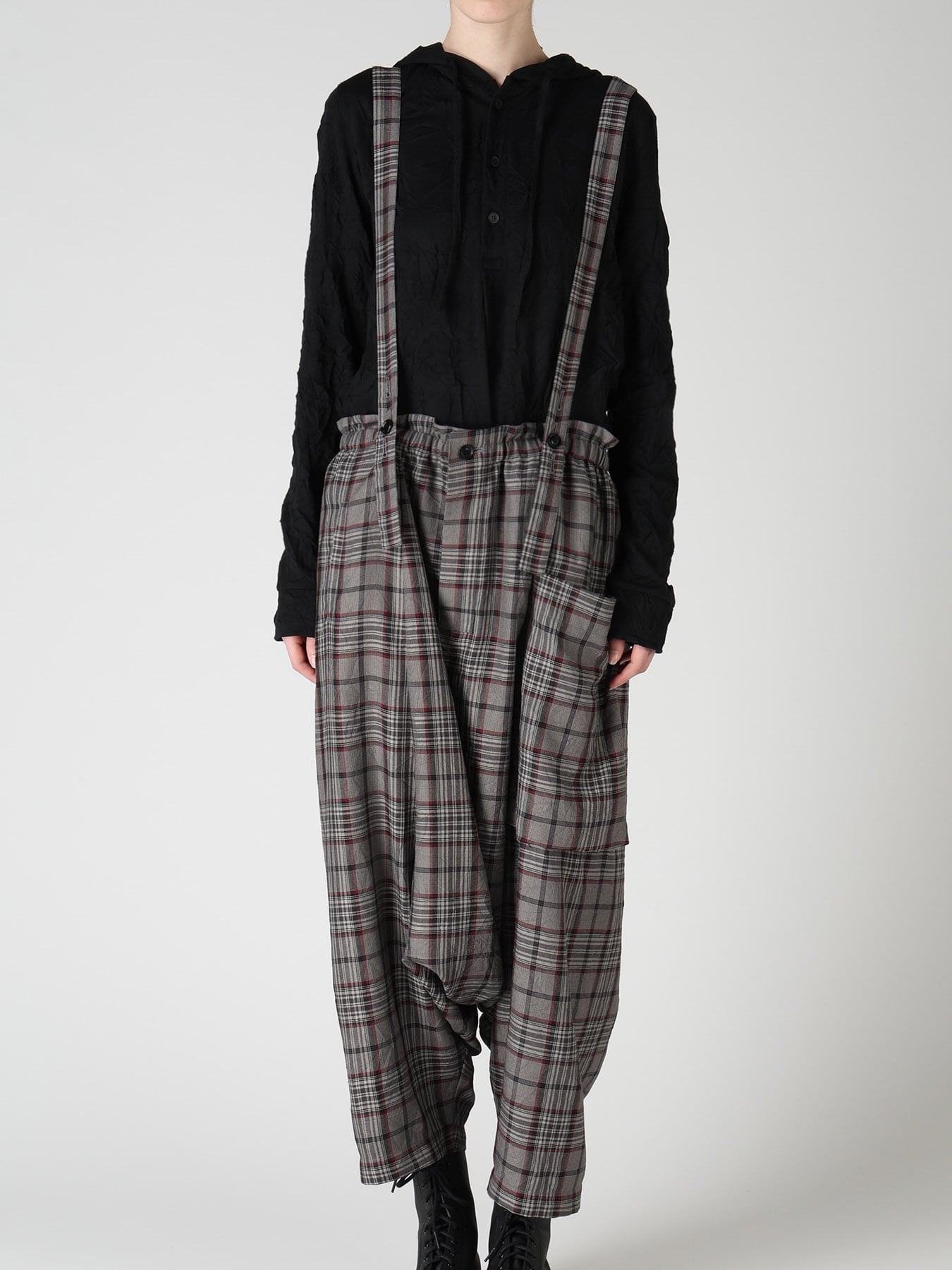PLAID WASHER SAROUEL PANTS