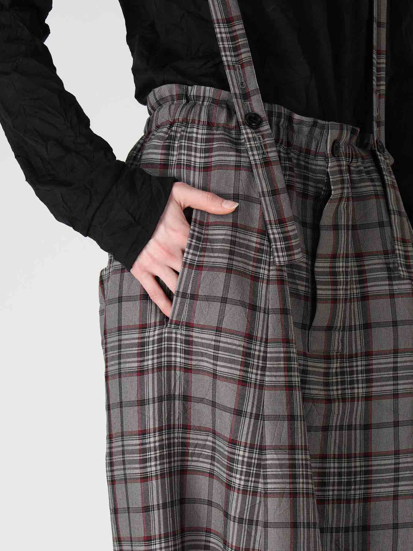 PLAID WASHER SAROUEL PANTS