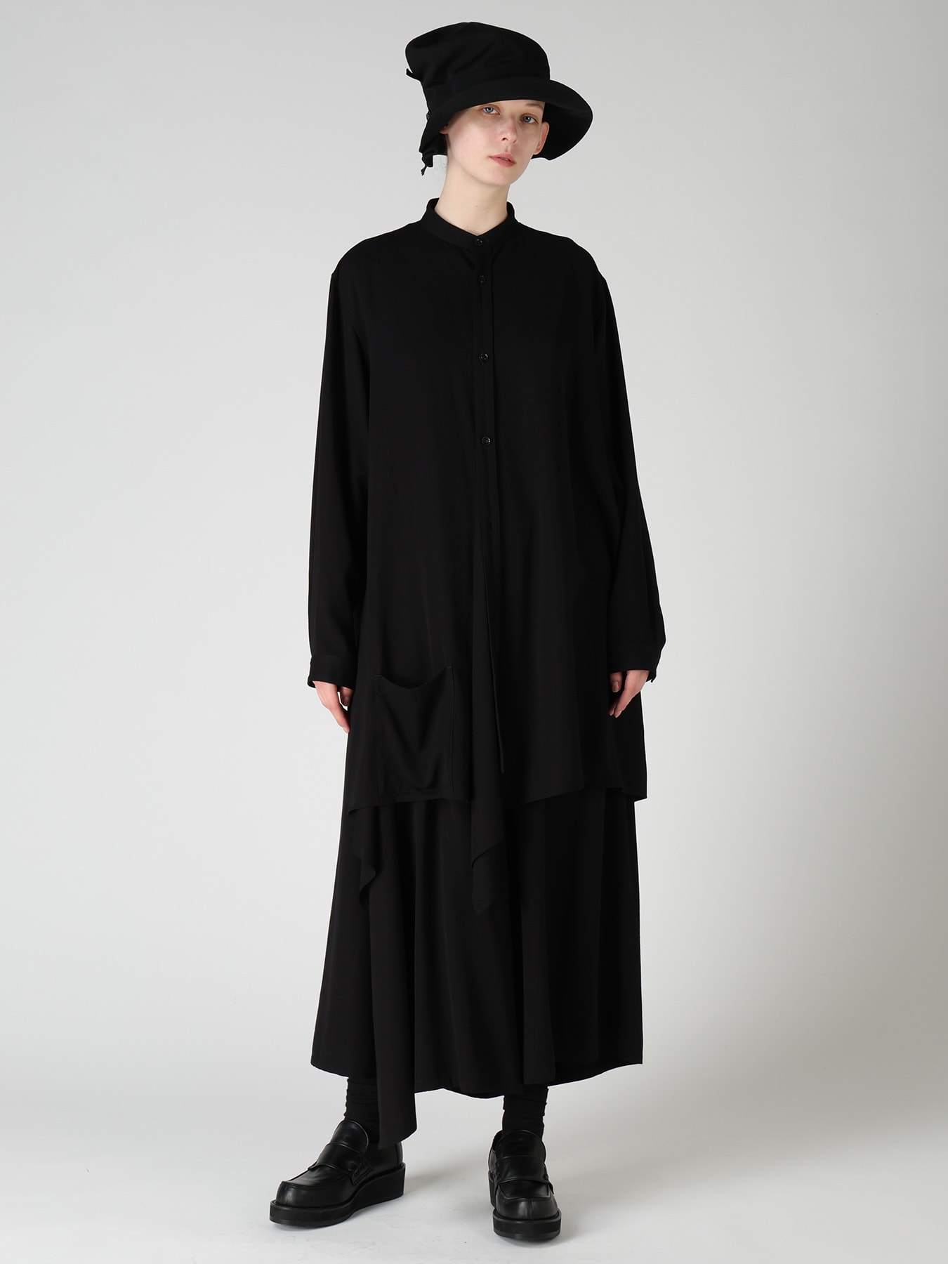 VISCOSE/TRIACETATE BLEND DETACHED PANEL PANTS