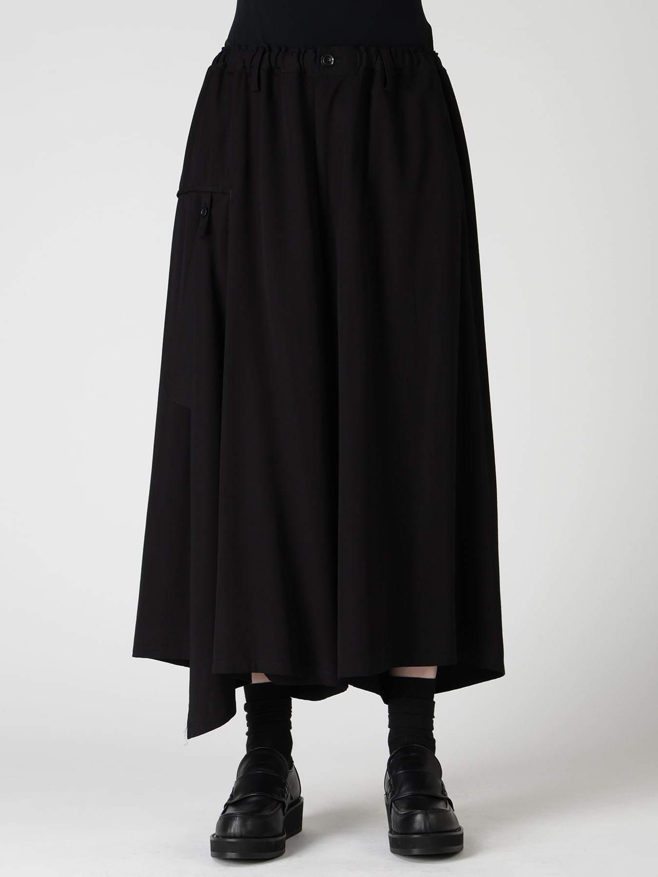 VISCOSE/TRIACETATE BLEND DETACHED PANEL PANTS
