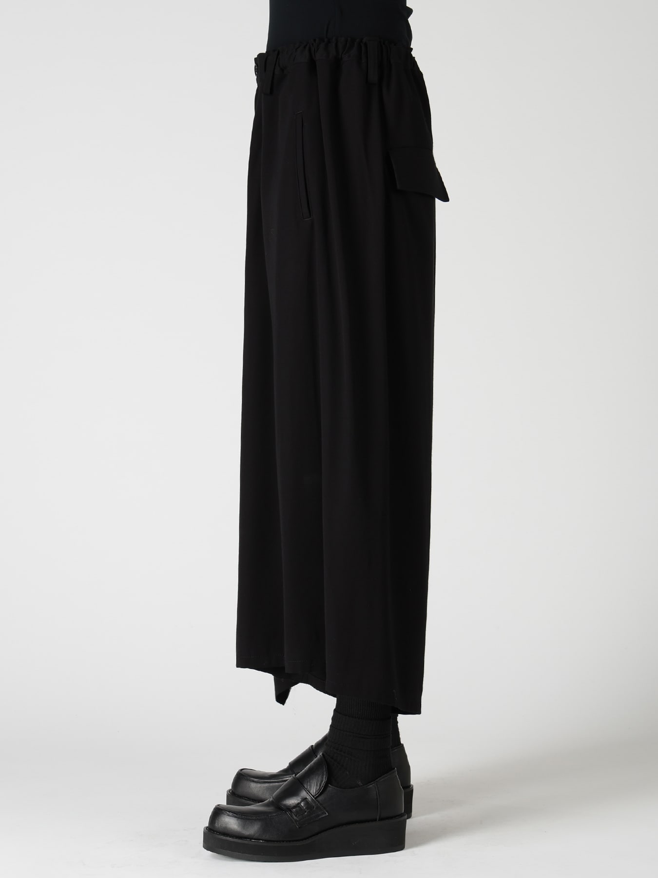 VISCOSE/TRIACETATE BLEND DETACHED PANEL PANTS