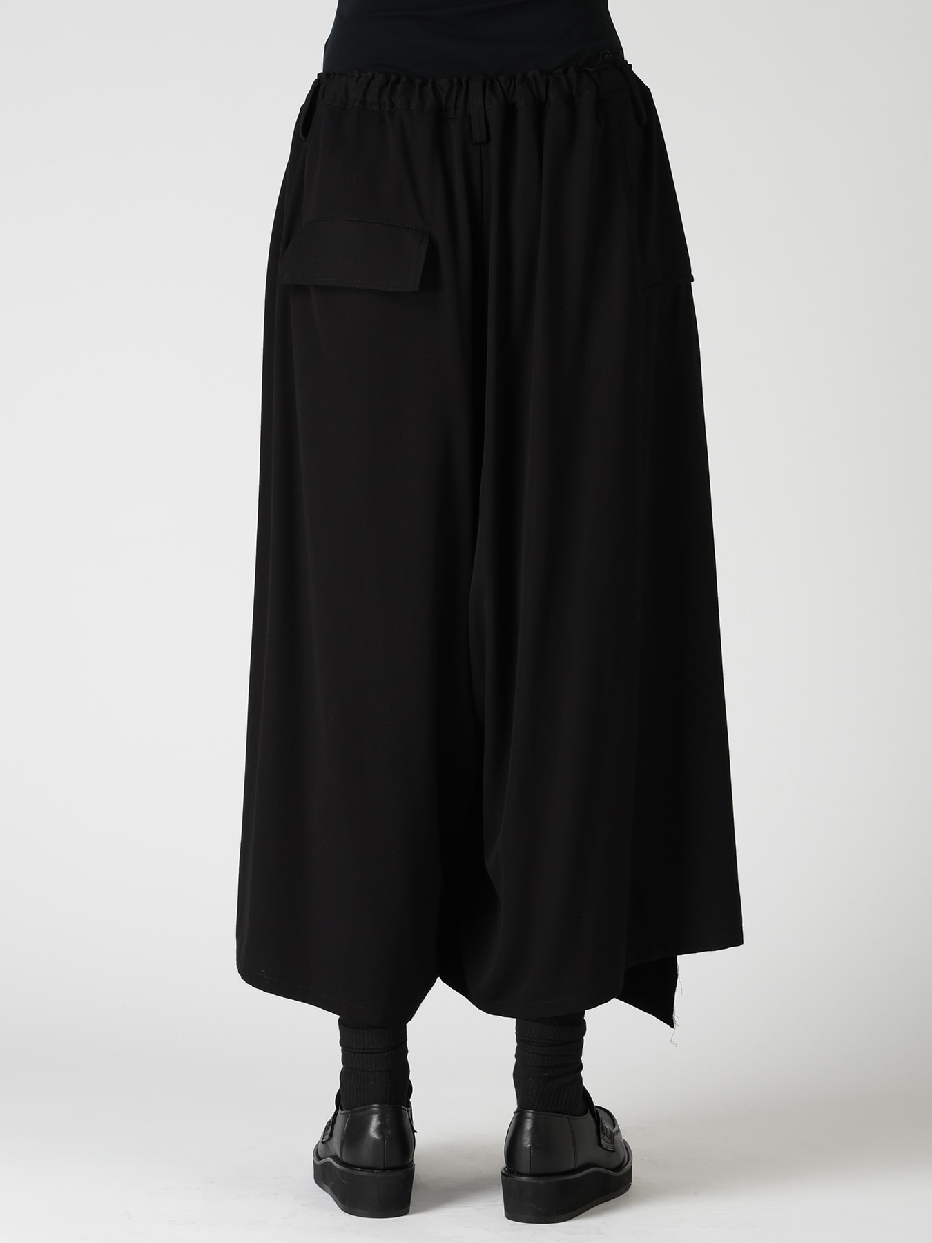 VISCOSE/TRIACETATE BLEND DETACHED PANEL PANTS