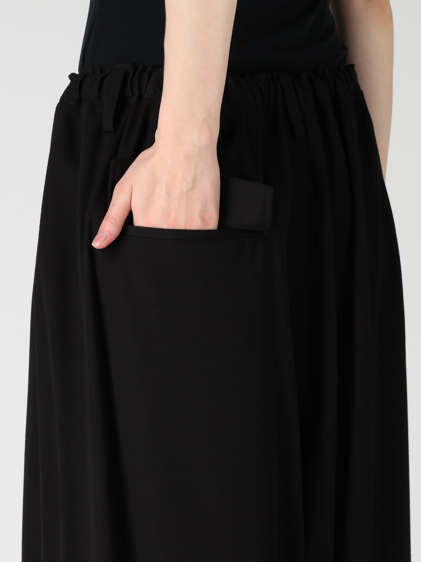 VISCOSE/TRIACETATE BLEND DETACHED PANEL PANTS