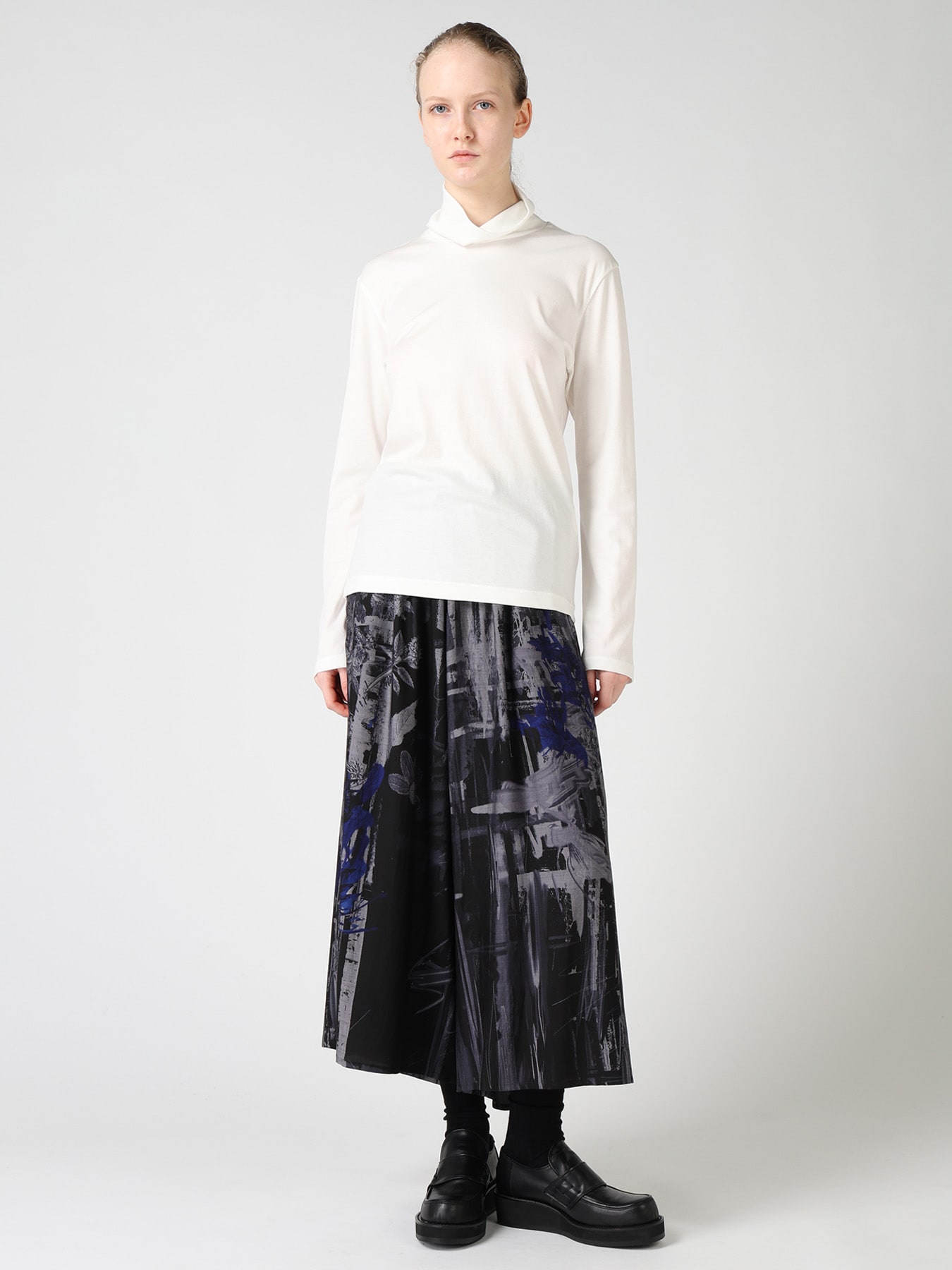 CUPRO DISTORTED FLOWER FLARE PANTS