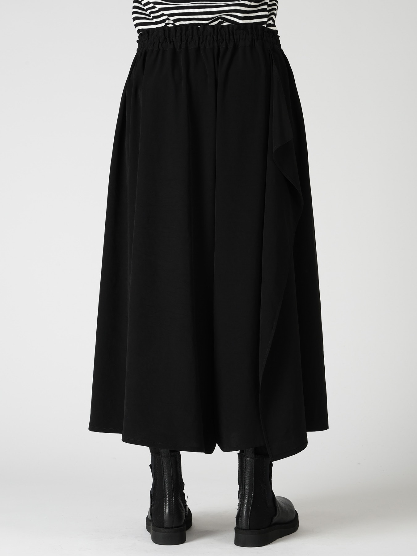 TA/PE CREPE DE CHINE DRAPE FLARE PANTS