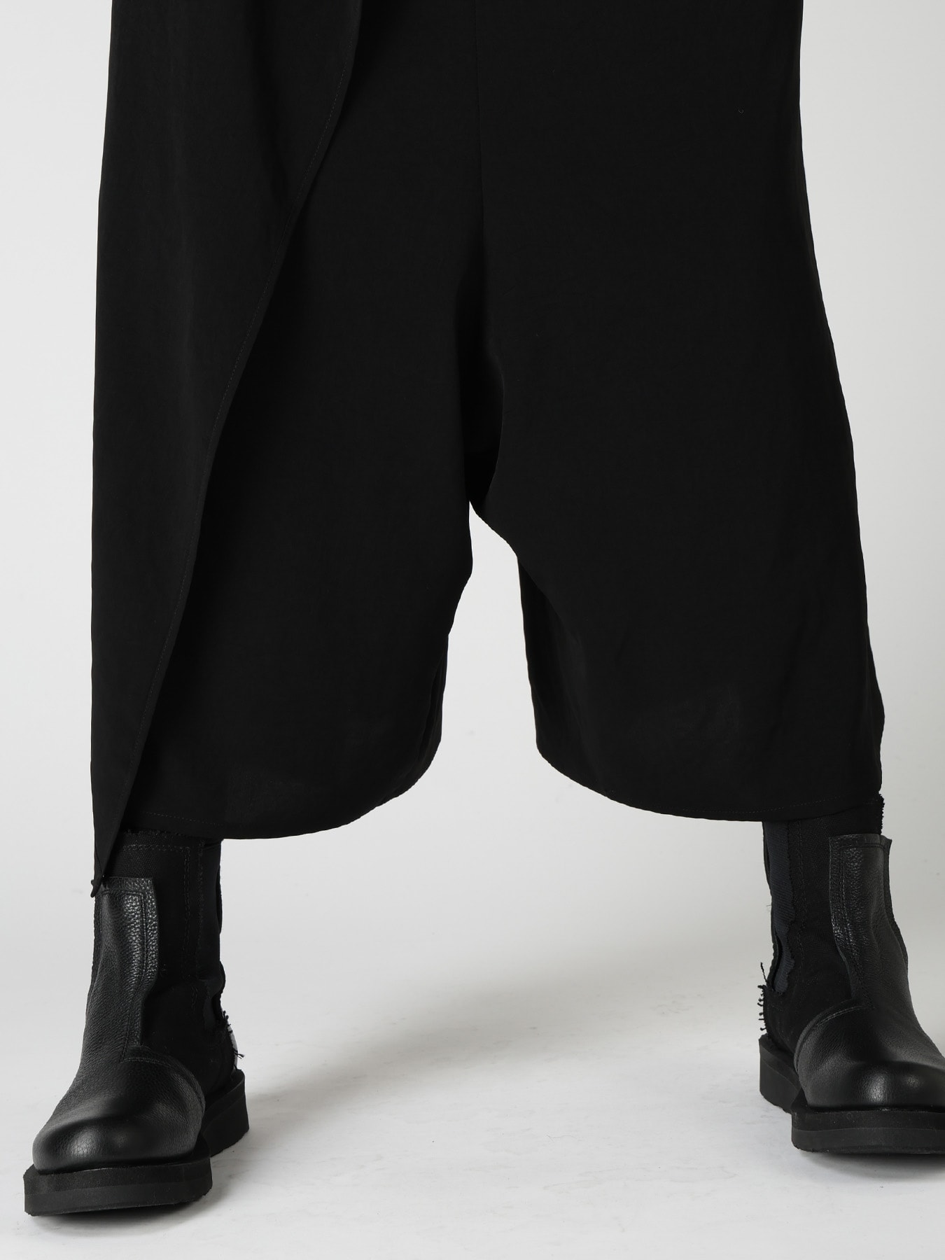 TA/PE CREPE DE CHINE DRAPE FLARE PANTS