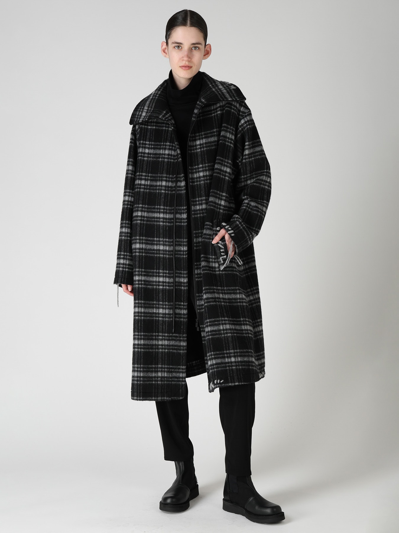 TA/PE CREPE DE CHINE TAPERED PANTS