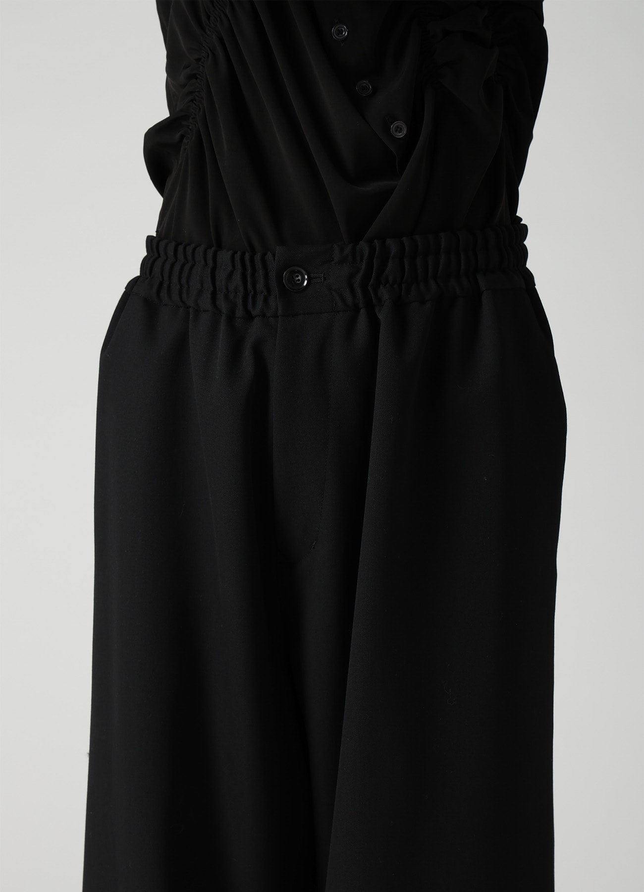 WOOL GABARDINE EASY PANTS