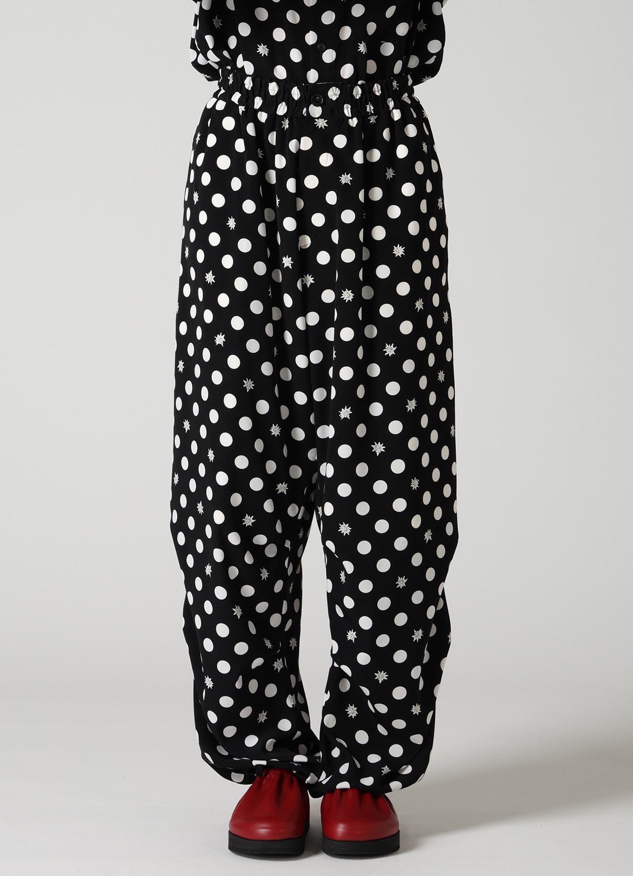 DOT FLOWER PRINT EASY PANTS