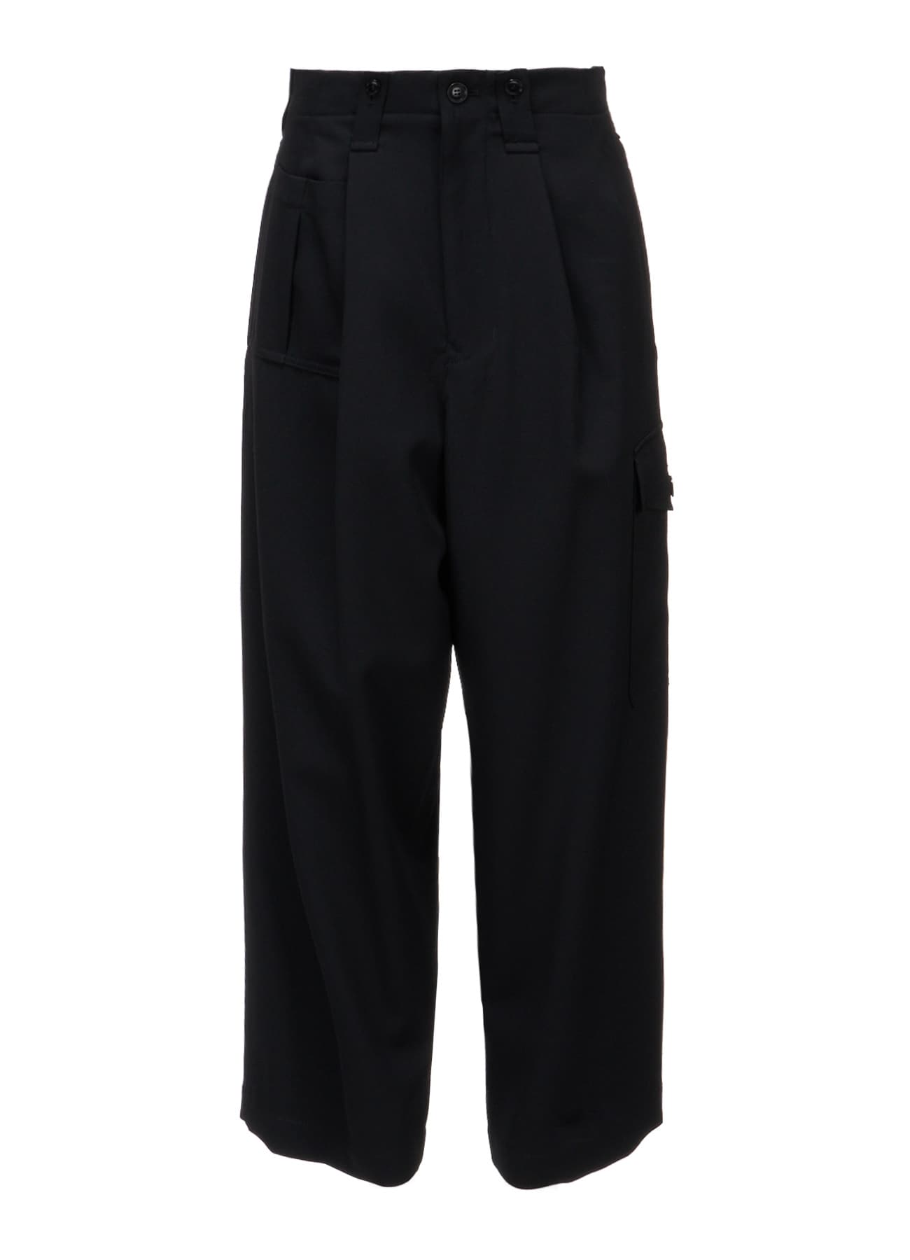 WOOL GABARDINE CARGO PANTS