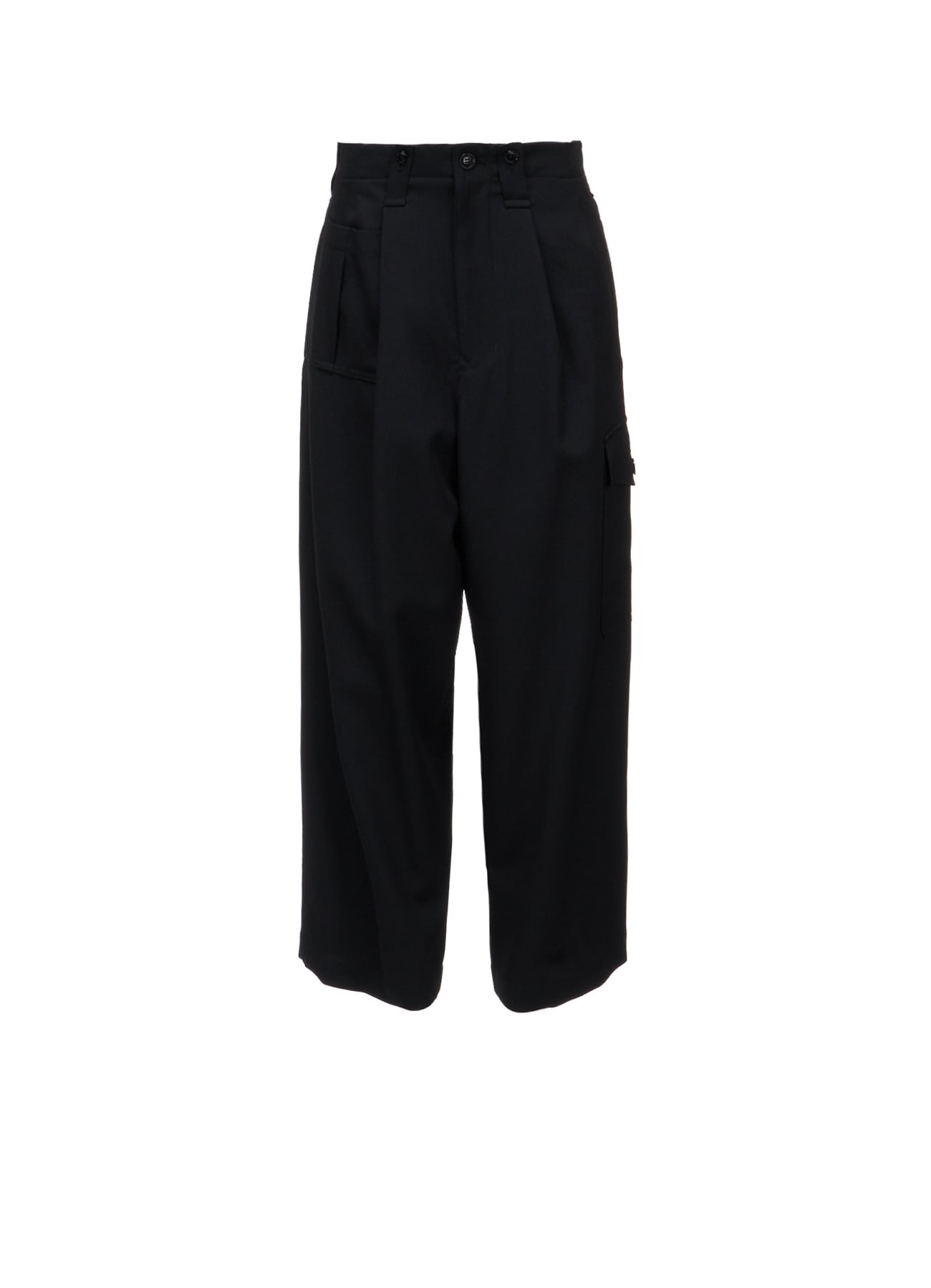 WOOL GABARDINE CARGO PANTS