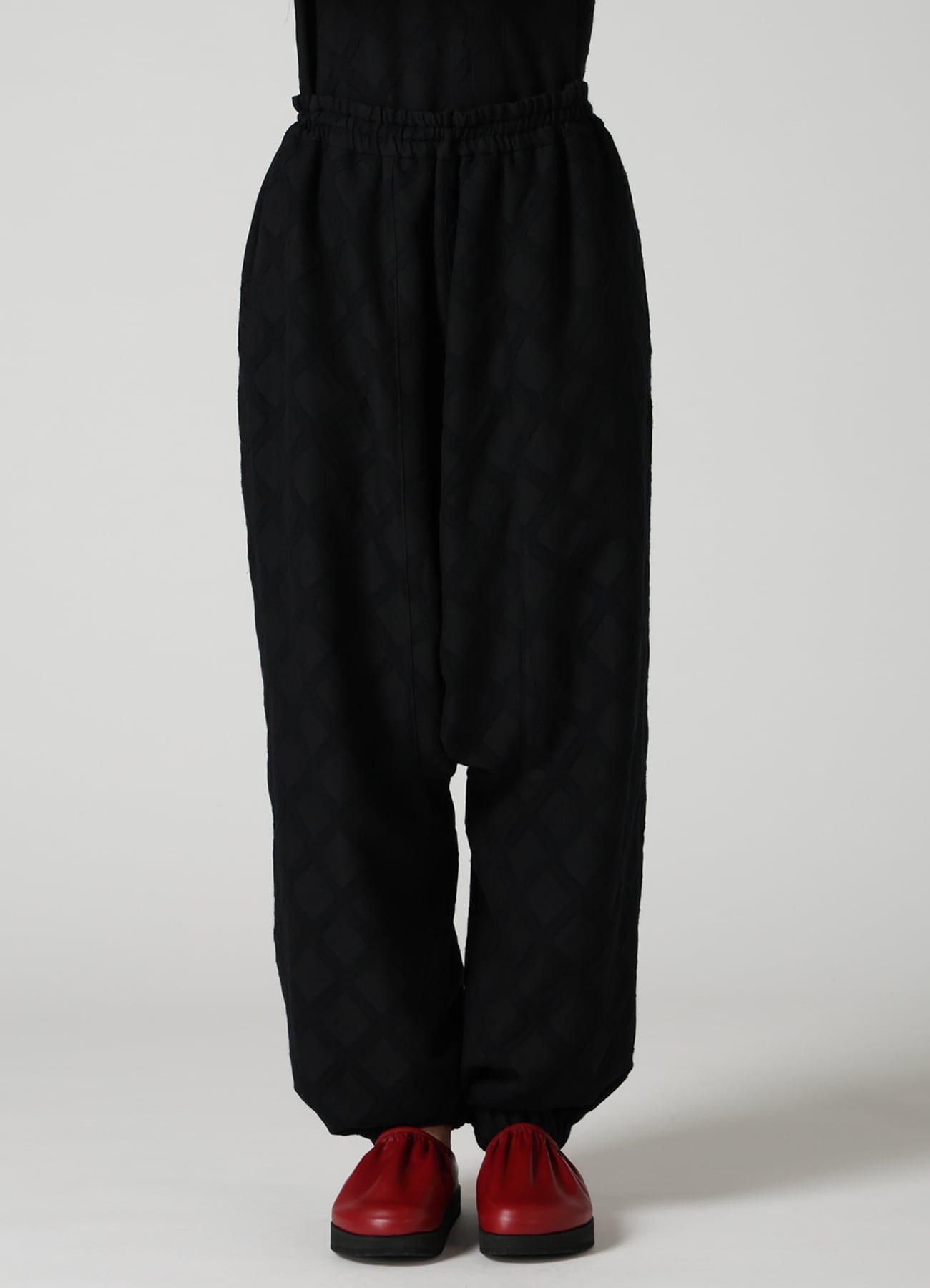PLAID JACQUARD SAROUEL PANTS