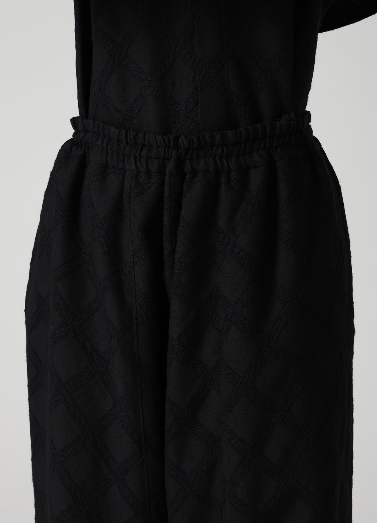 PLAID JACQUARD SAROUEL PANTS