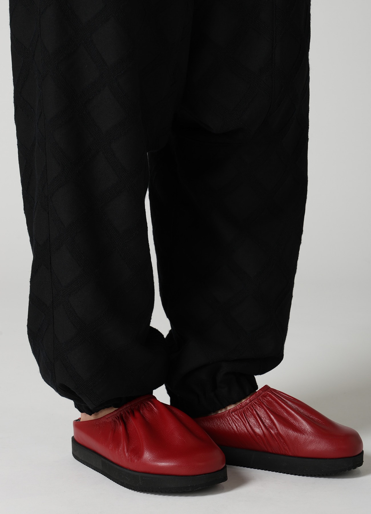 PLAID JACQUARD SAROUEL PANTS