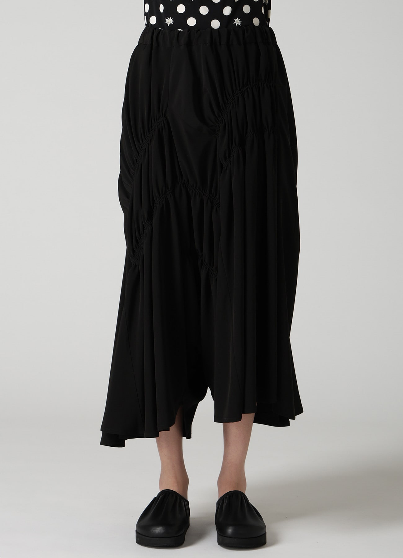 TA/PE SUPER VIYON TUSSER GATHERED PANTS