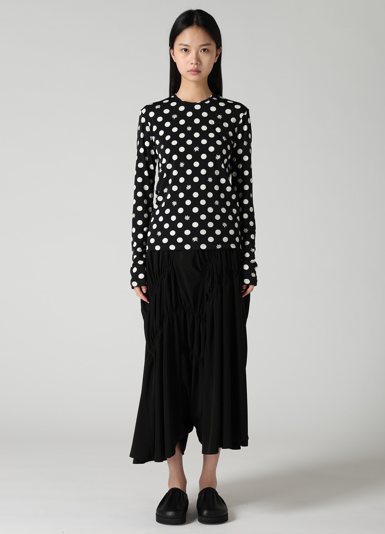 TA/PE SUPER VIYON TUSSER GATHERED PANTS