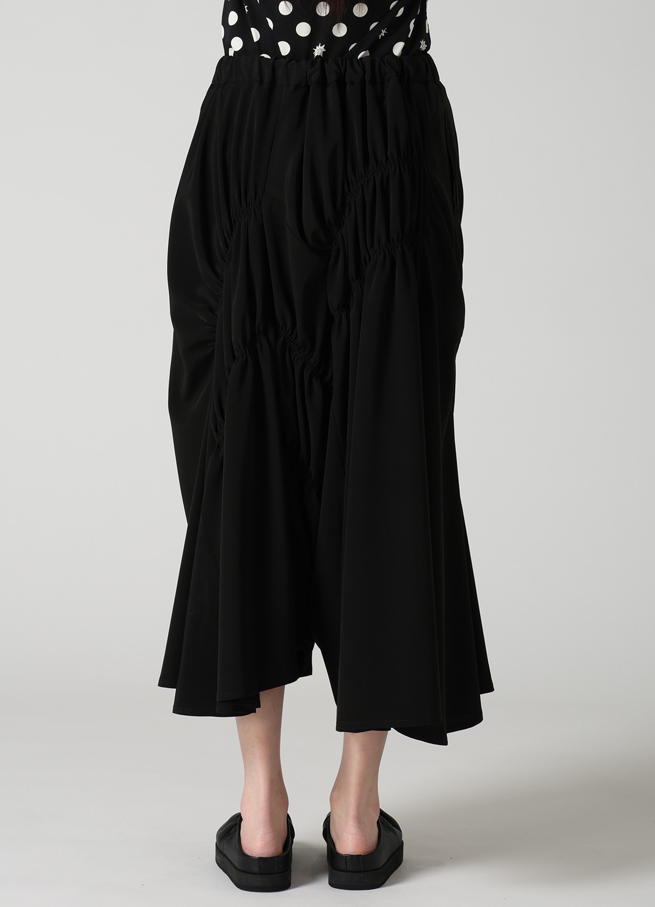TA/PE SUPER VIYON TUSSER GATHERED PANTS