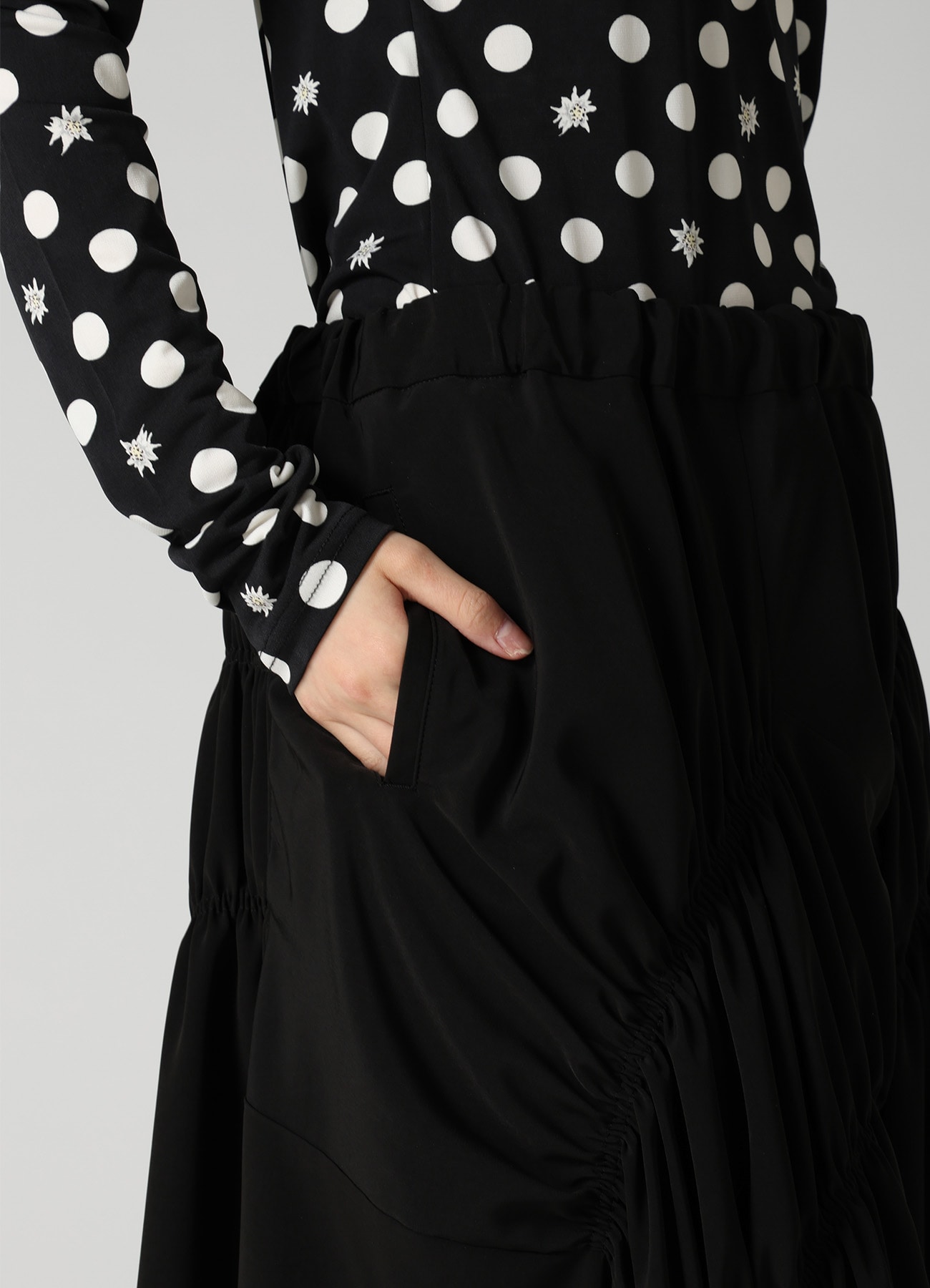 TA/PE SUPER VIYON TUSSER GATHERED PANTS