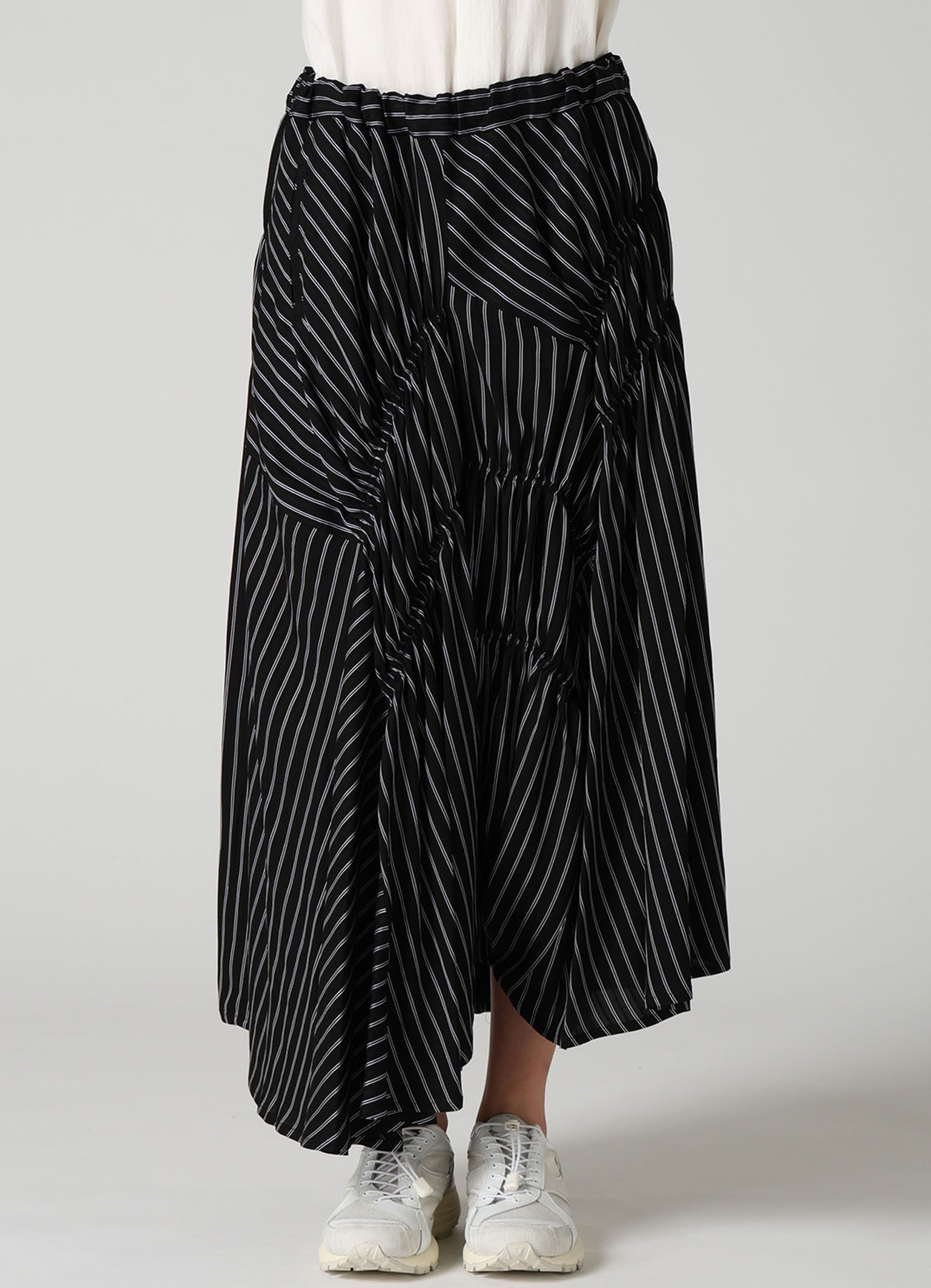 CUPRA STRIPE GATHERED PANTS