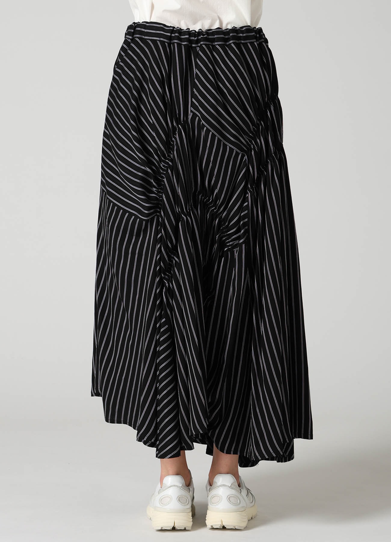 CUPRA STRIPE GATHERED PANTS