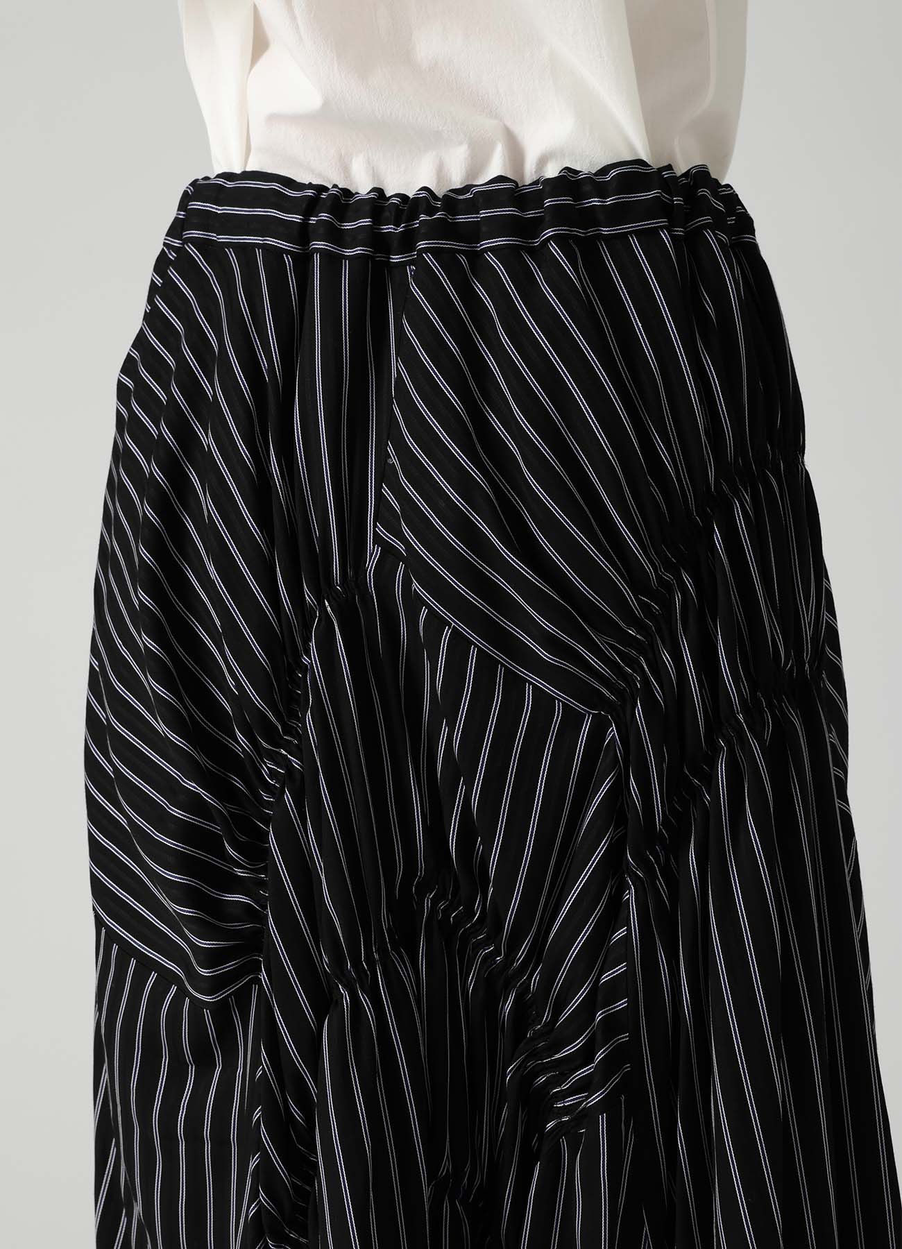 CUPRA STRIPE GATHERED PANTS