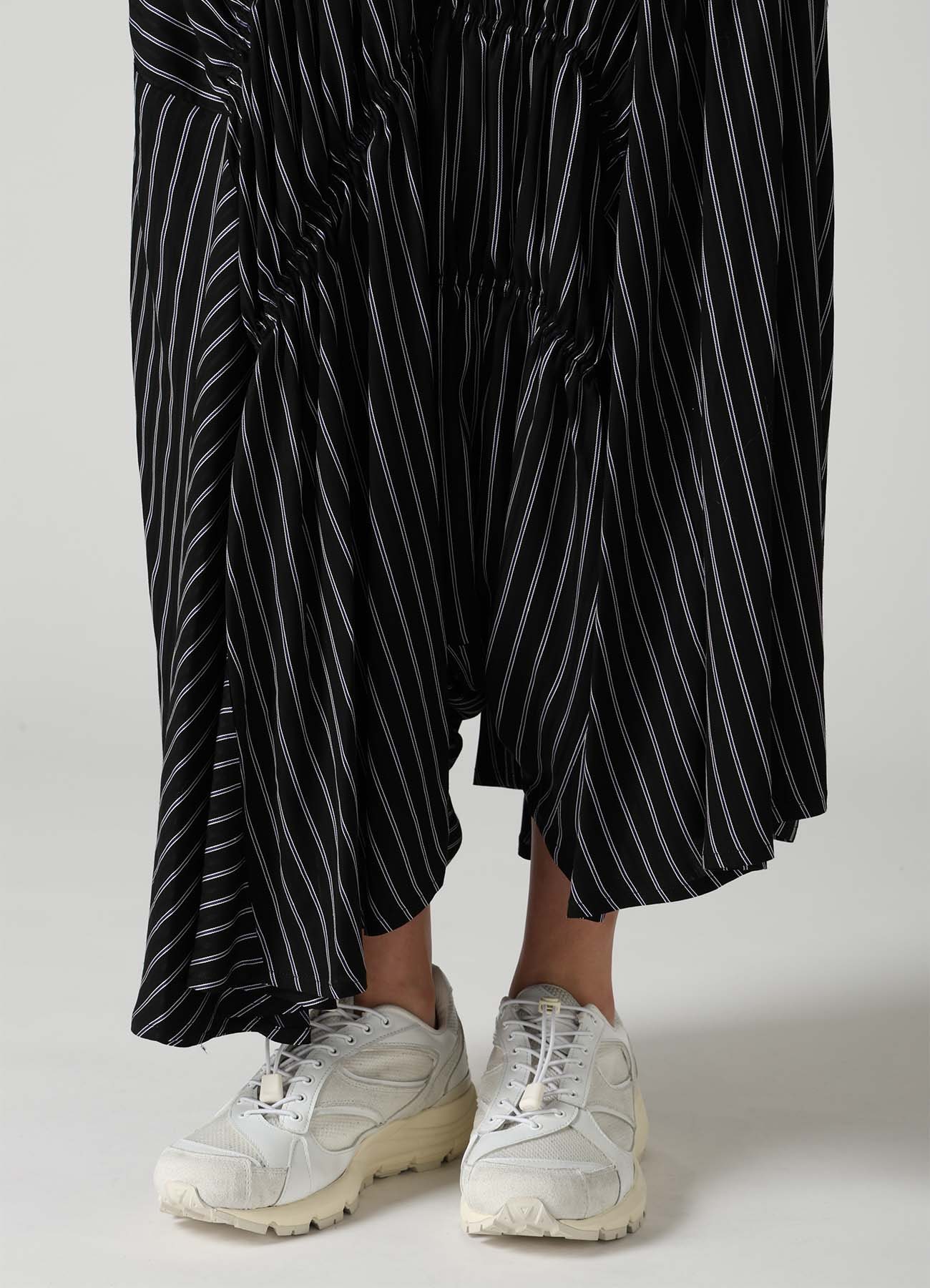 CUPRA STRIPE GATHERED PANTS