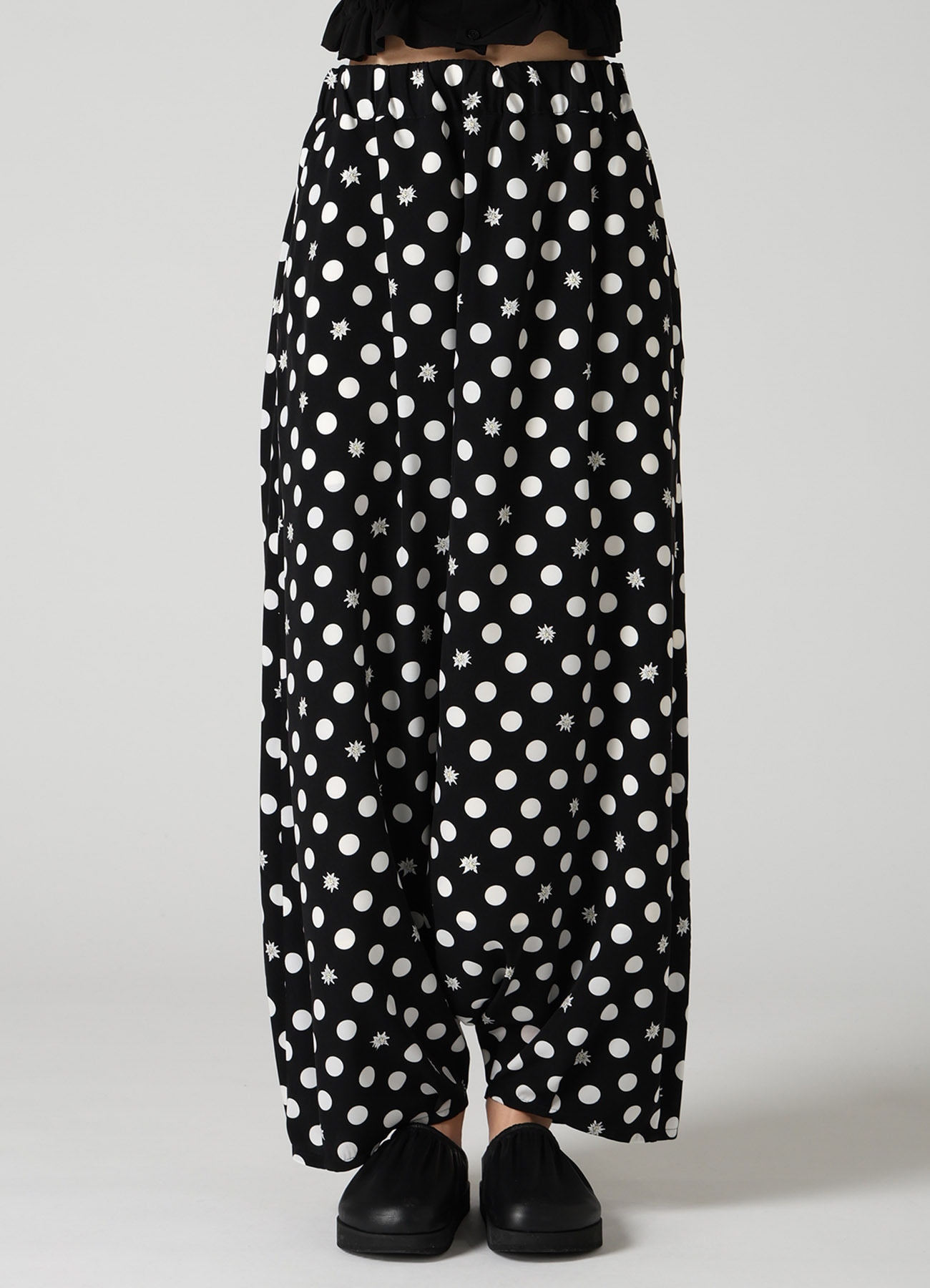 DOT FLOWER PRINT BALLOON PANTS