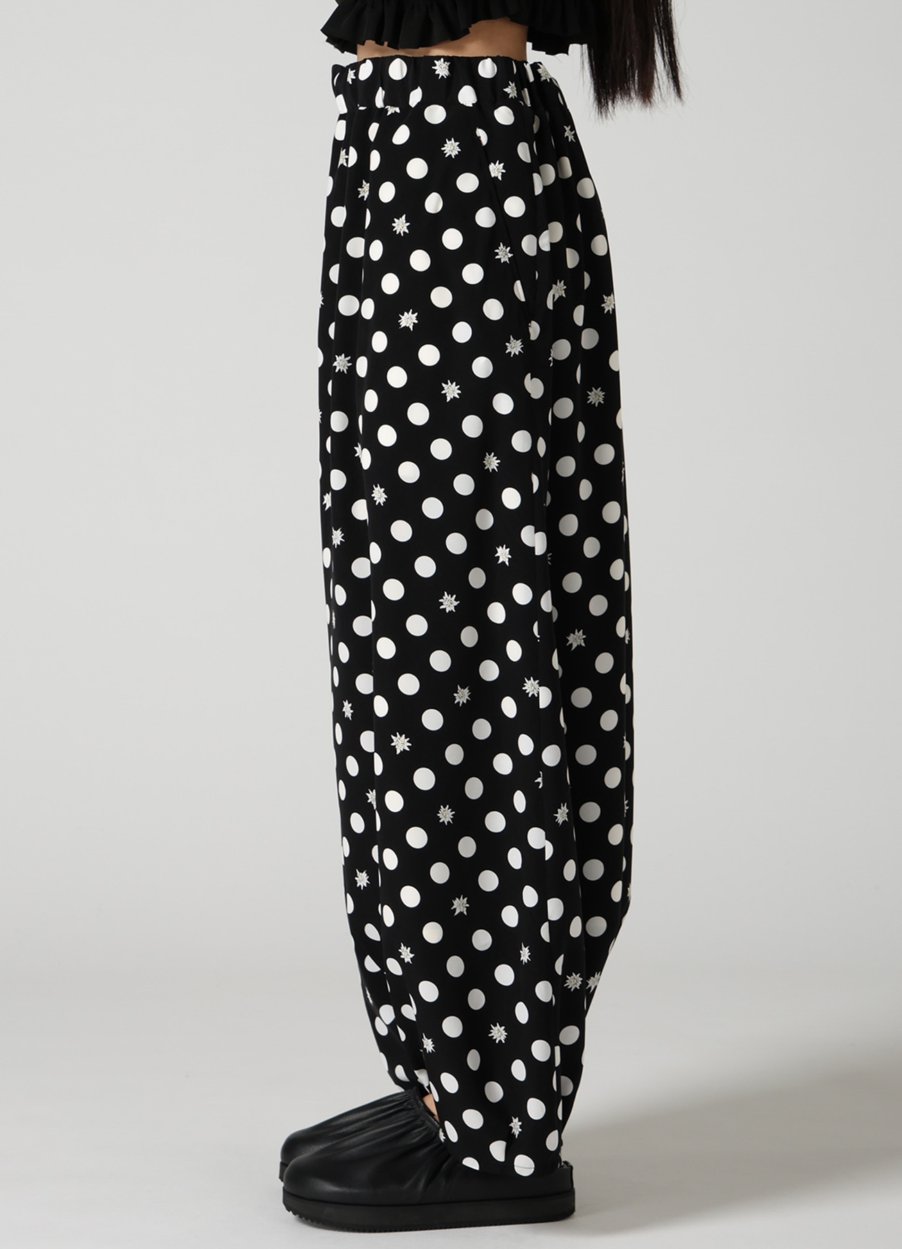 DOT FLOWER PRINT BALLOON PANTS