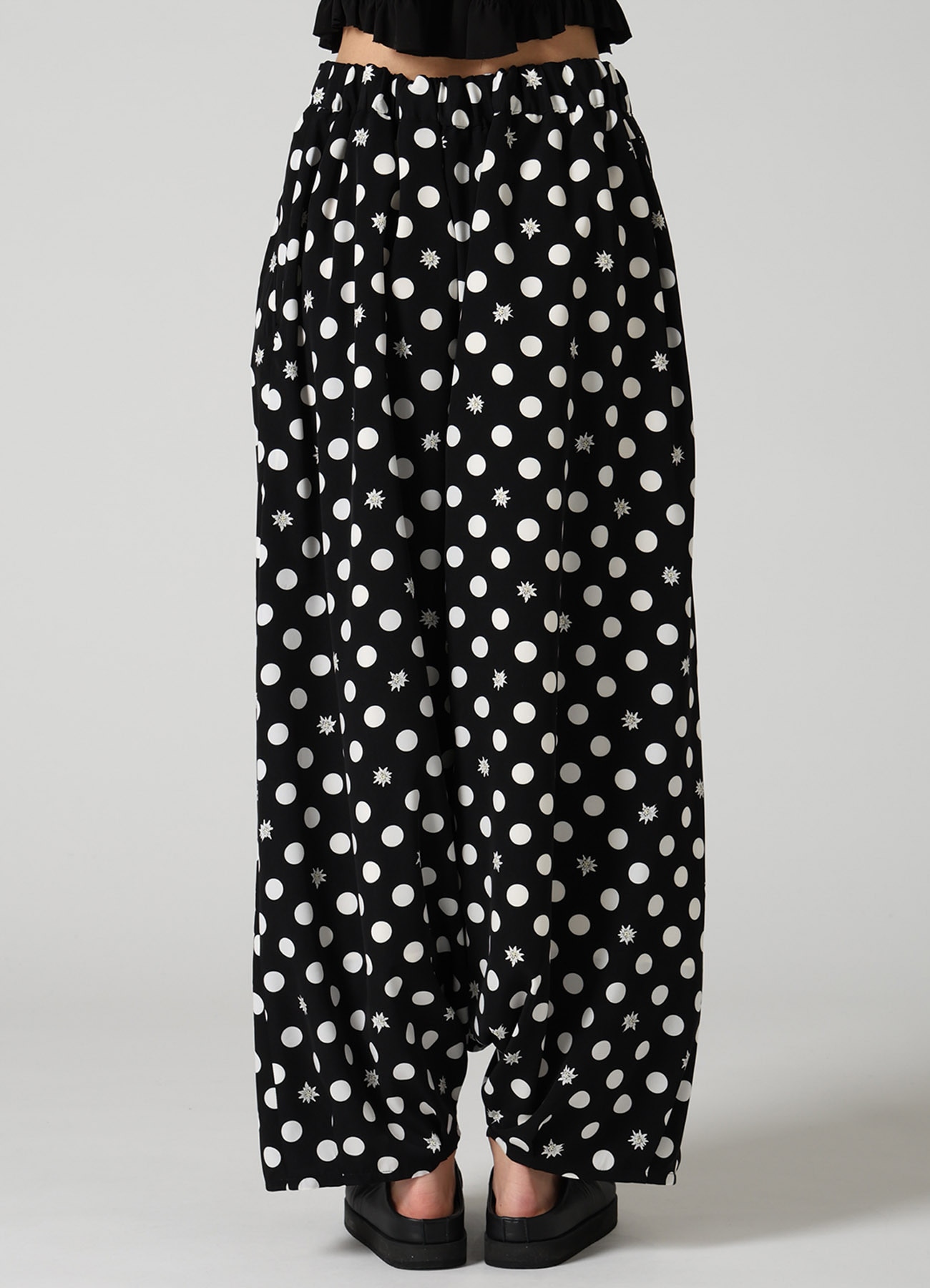 DOT FLOWER PRINT BALLOON PANTS