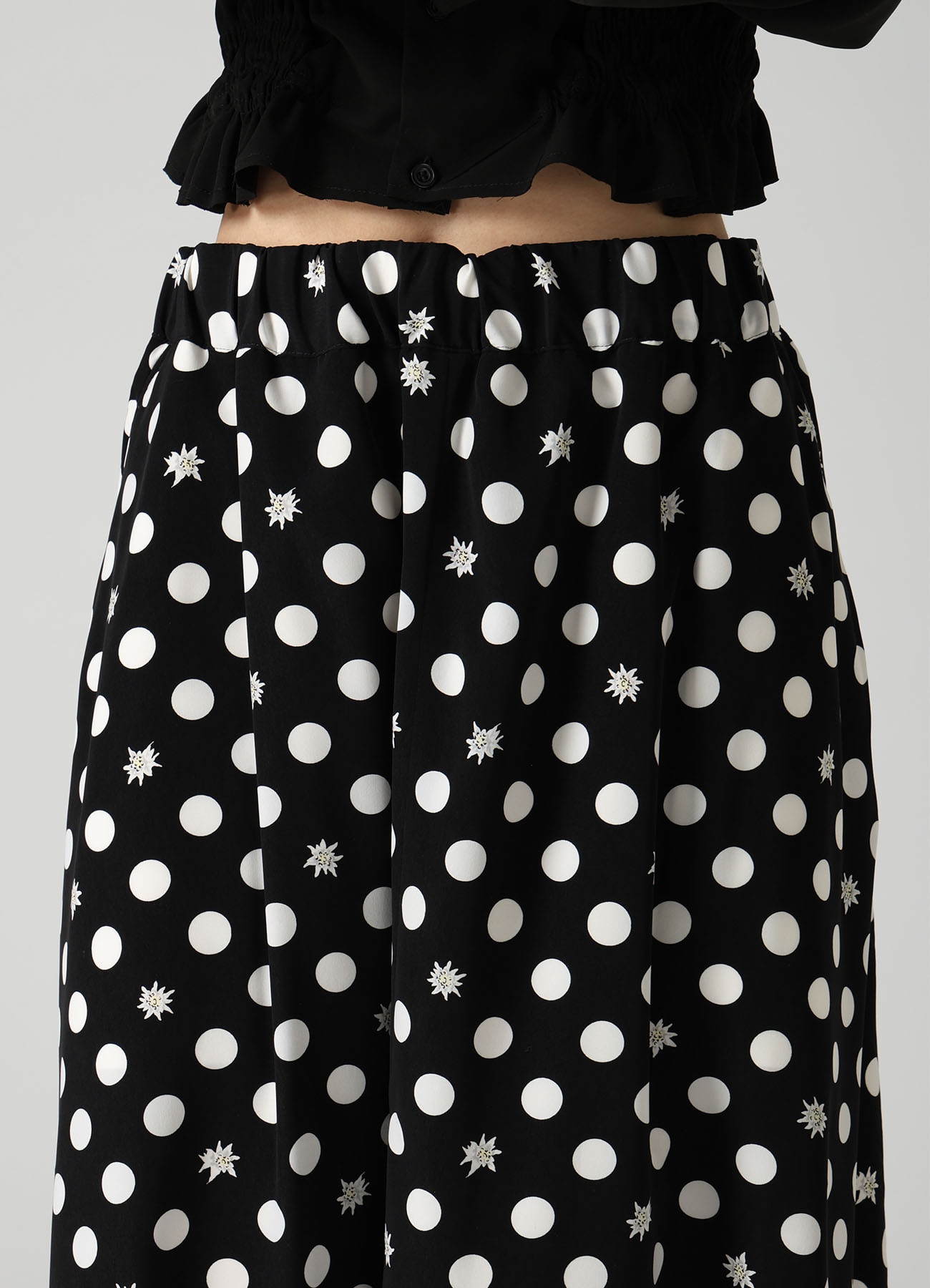 DOT FLOWER PRINT BALLOON PANTS