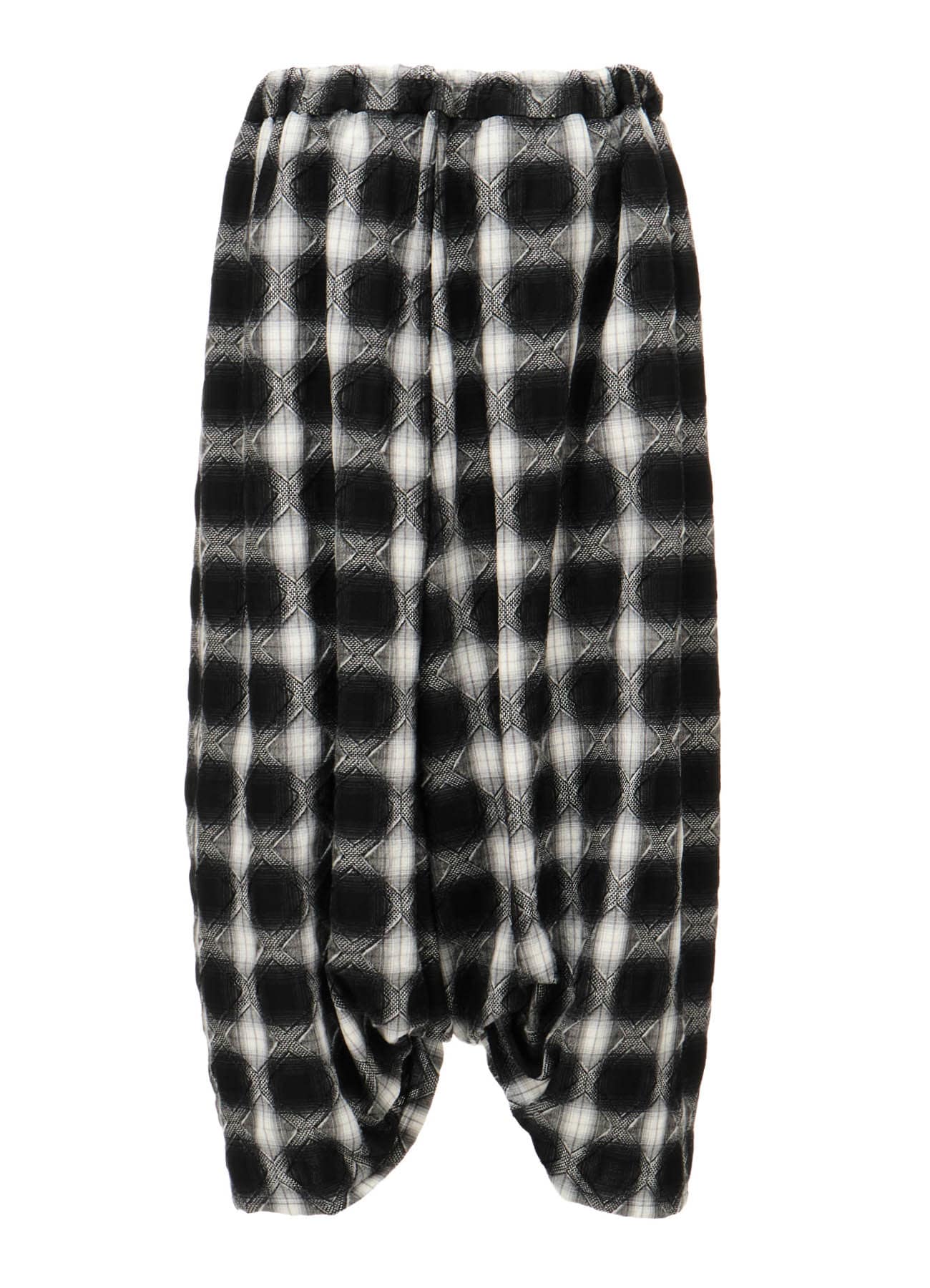 PLAID JACQUARD TUCK PANTS