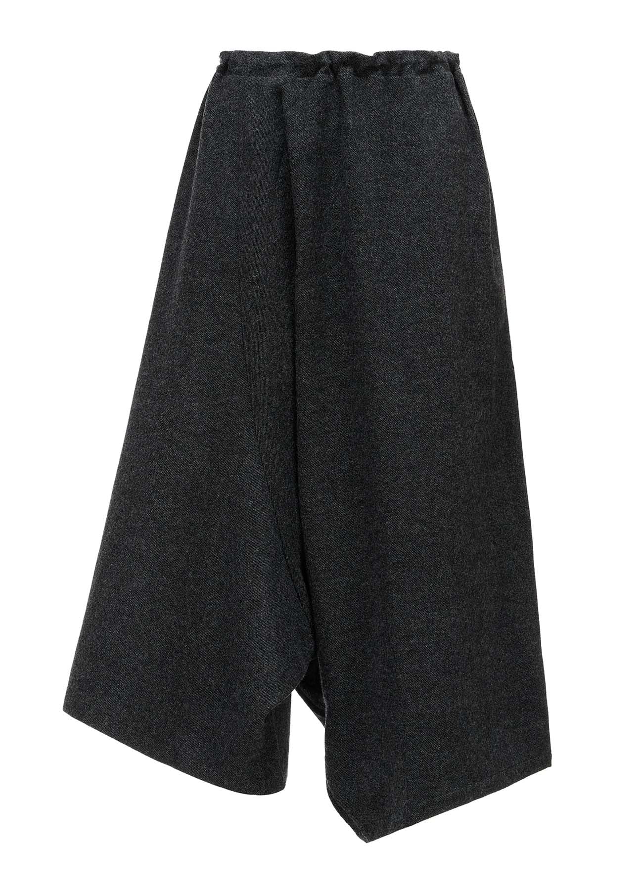 Y'S STITCH WOOL BLEND SAROUEL PANTS