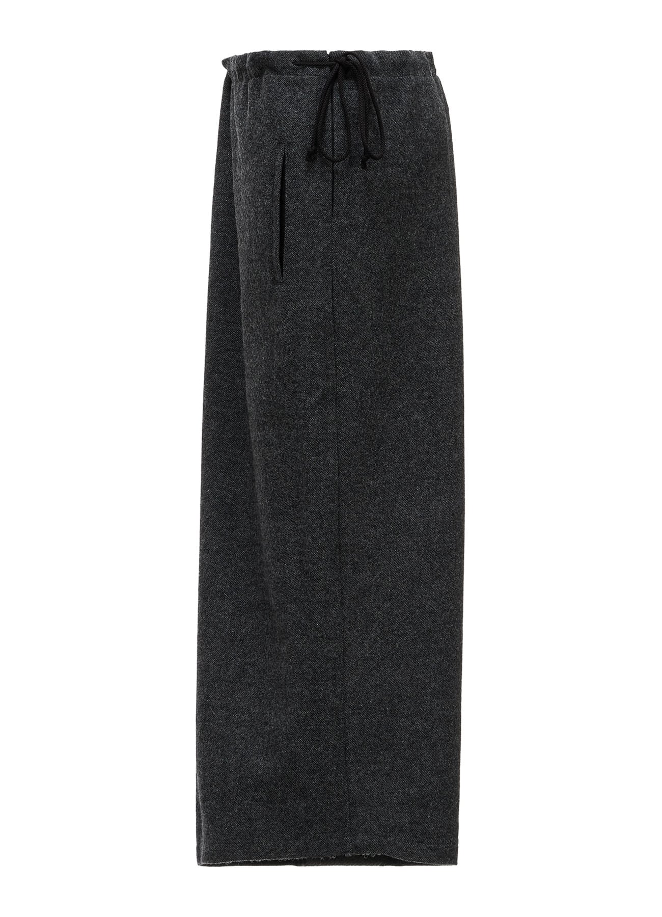 Y'S STITCH WOOL BLEND SAROUEL PANTS