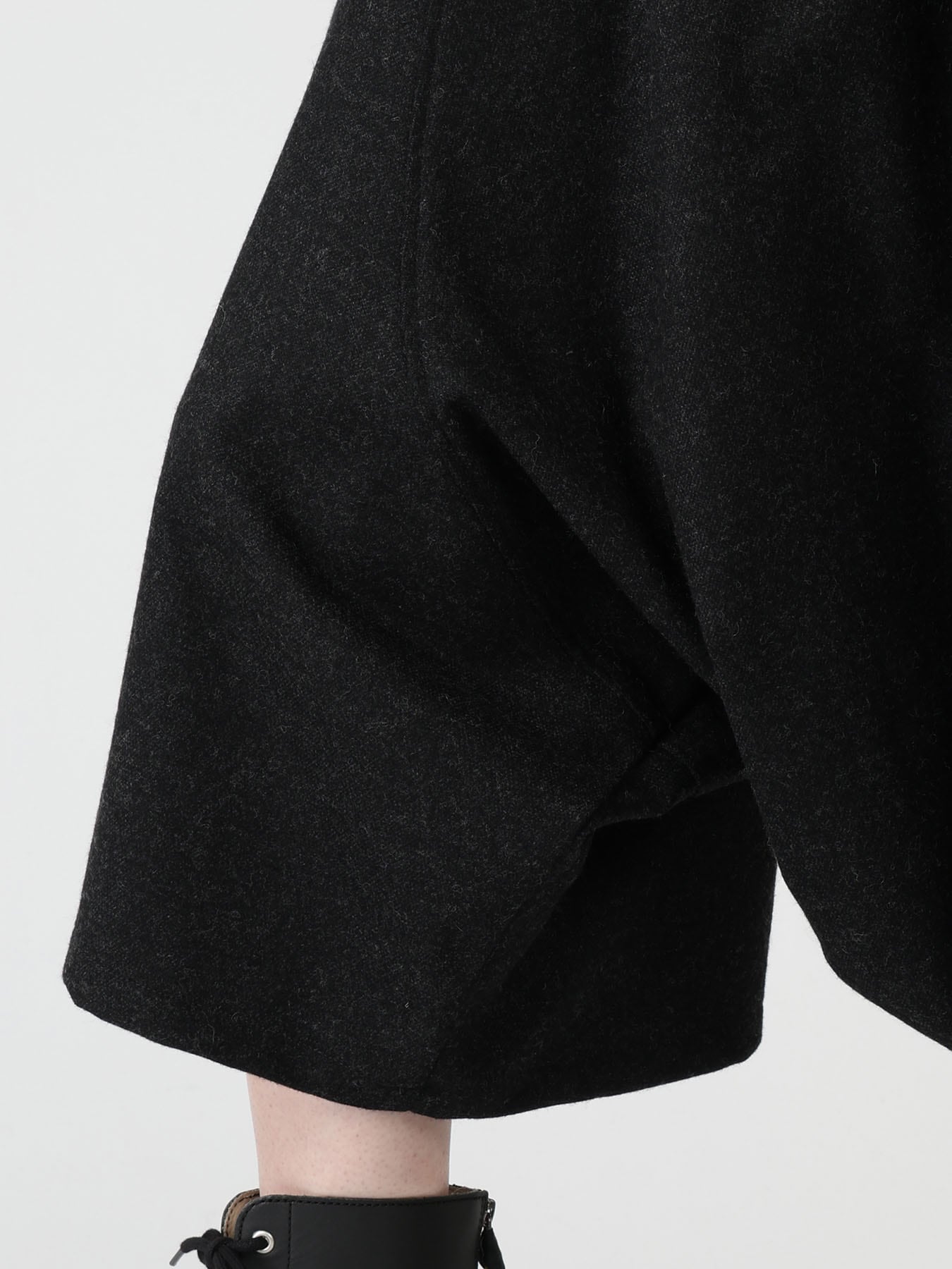 Y'S STITCH WOOL BLEND SAROUEL PANTS
