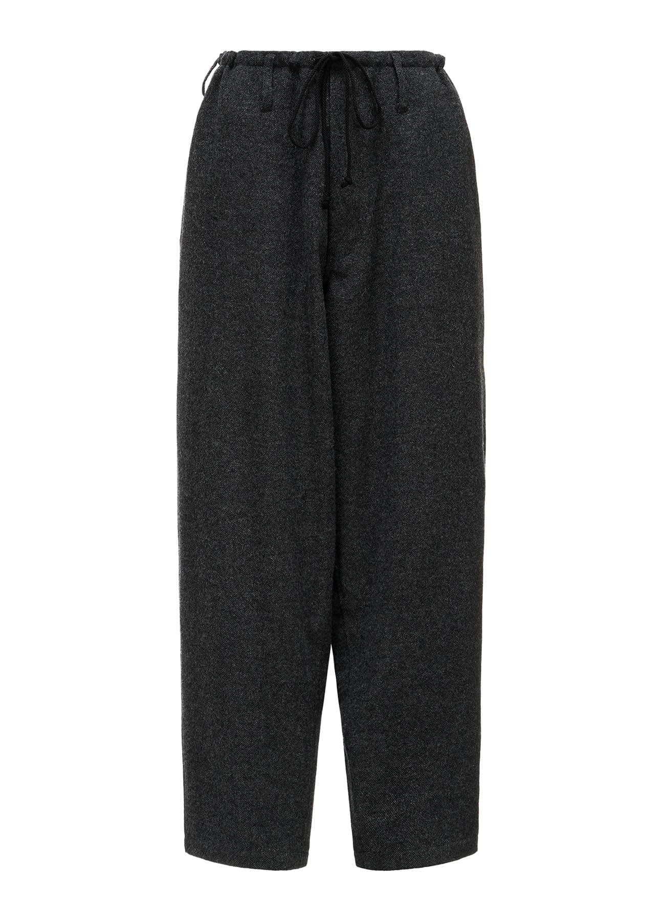 Y'S STITCH WOOL BLEND STRING PANTS