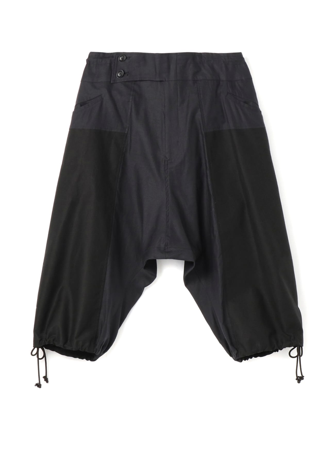 Y's BANG ON!No.150 Sarouel half-pants Cotton switching(M Black 