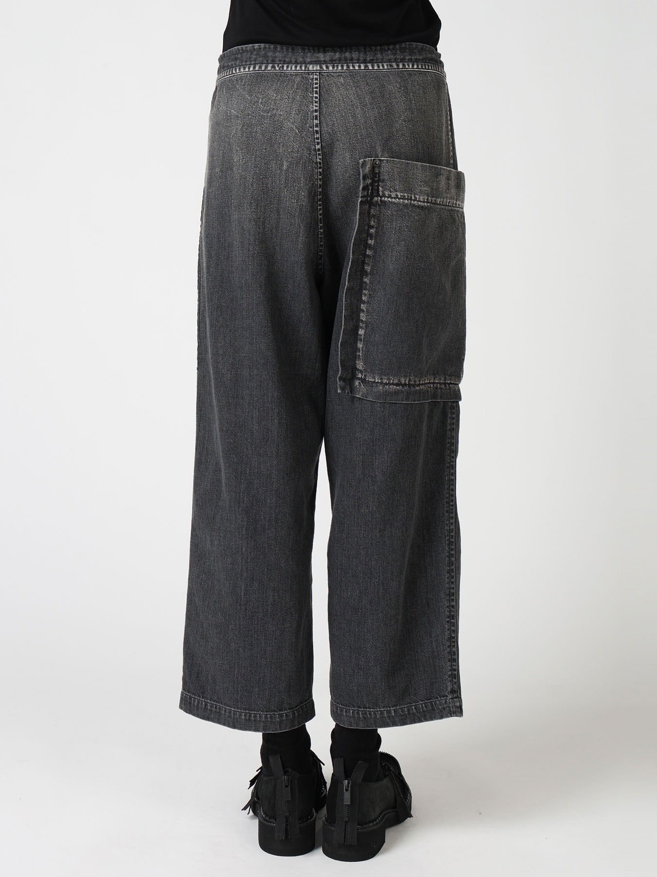 SPOTTED DENIM OUT-POCKET PANTS