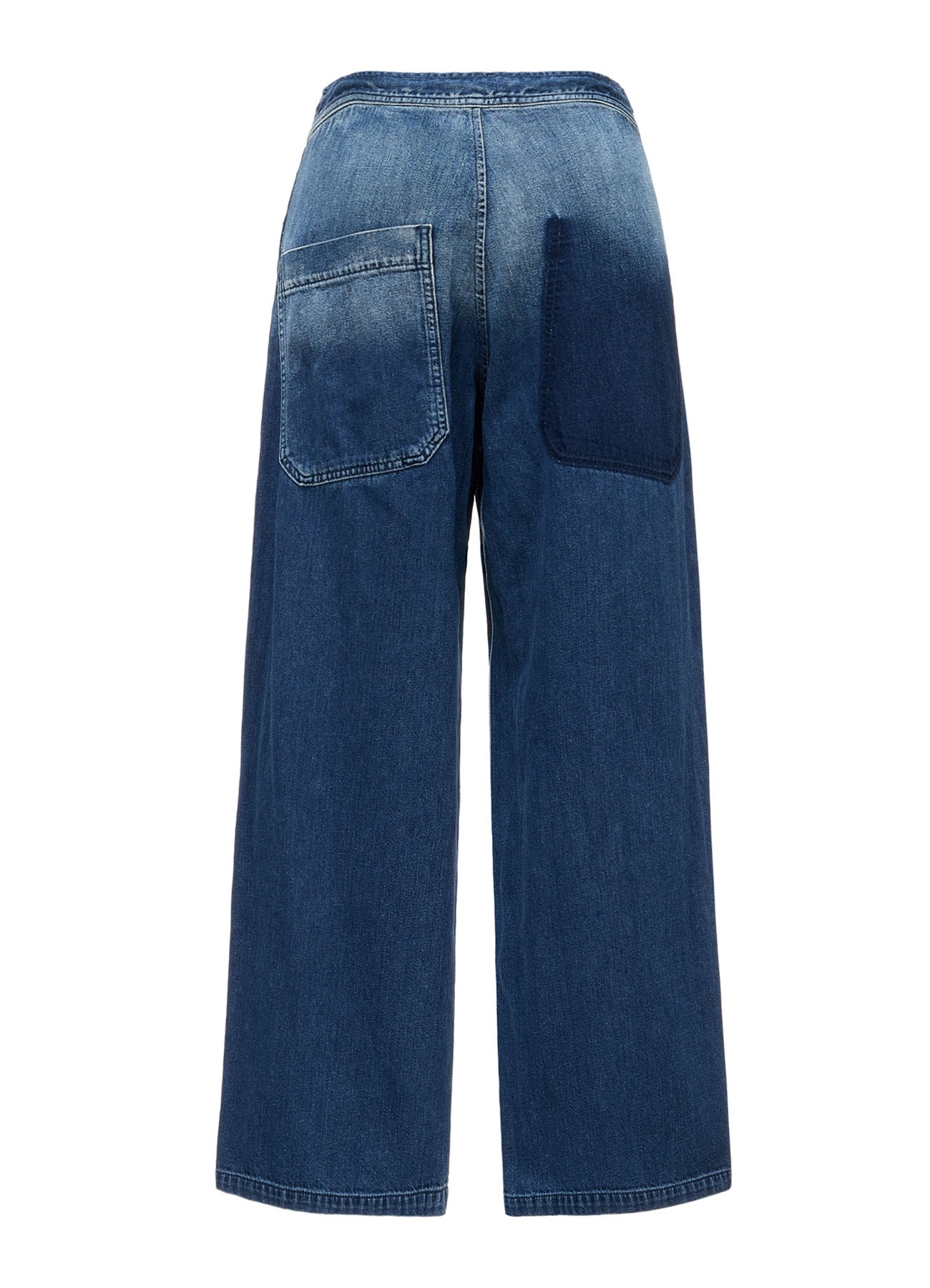 SPOTTED DENIM STRAIGHT PANTS