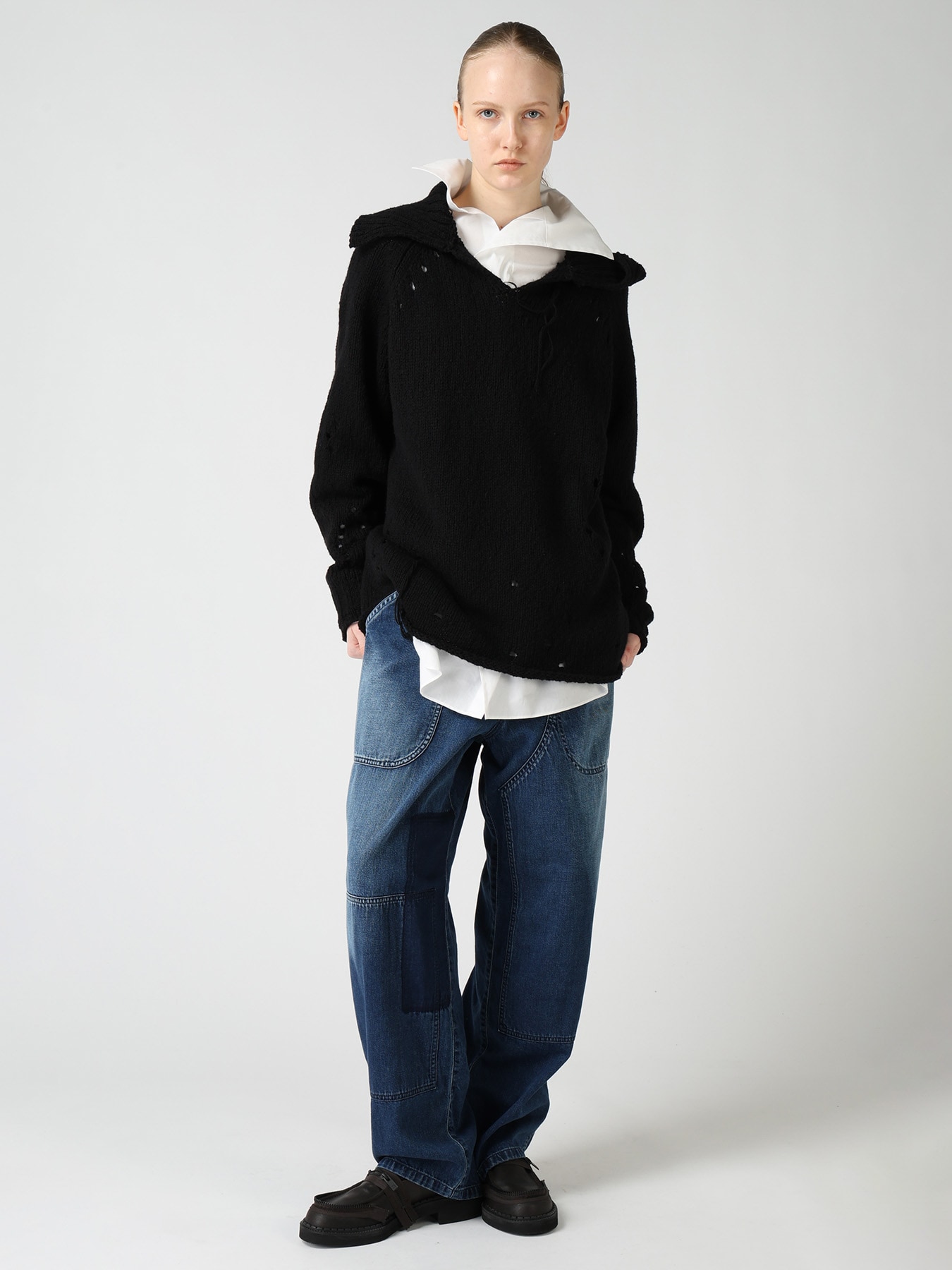 SPOTTED DENIM WORK PANTS