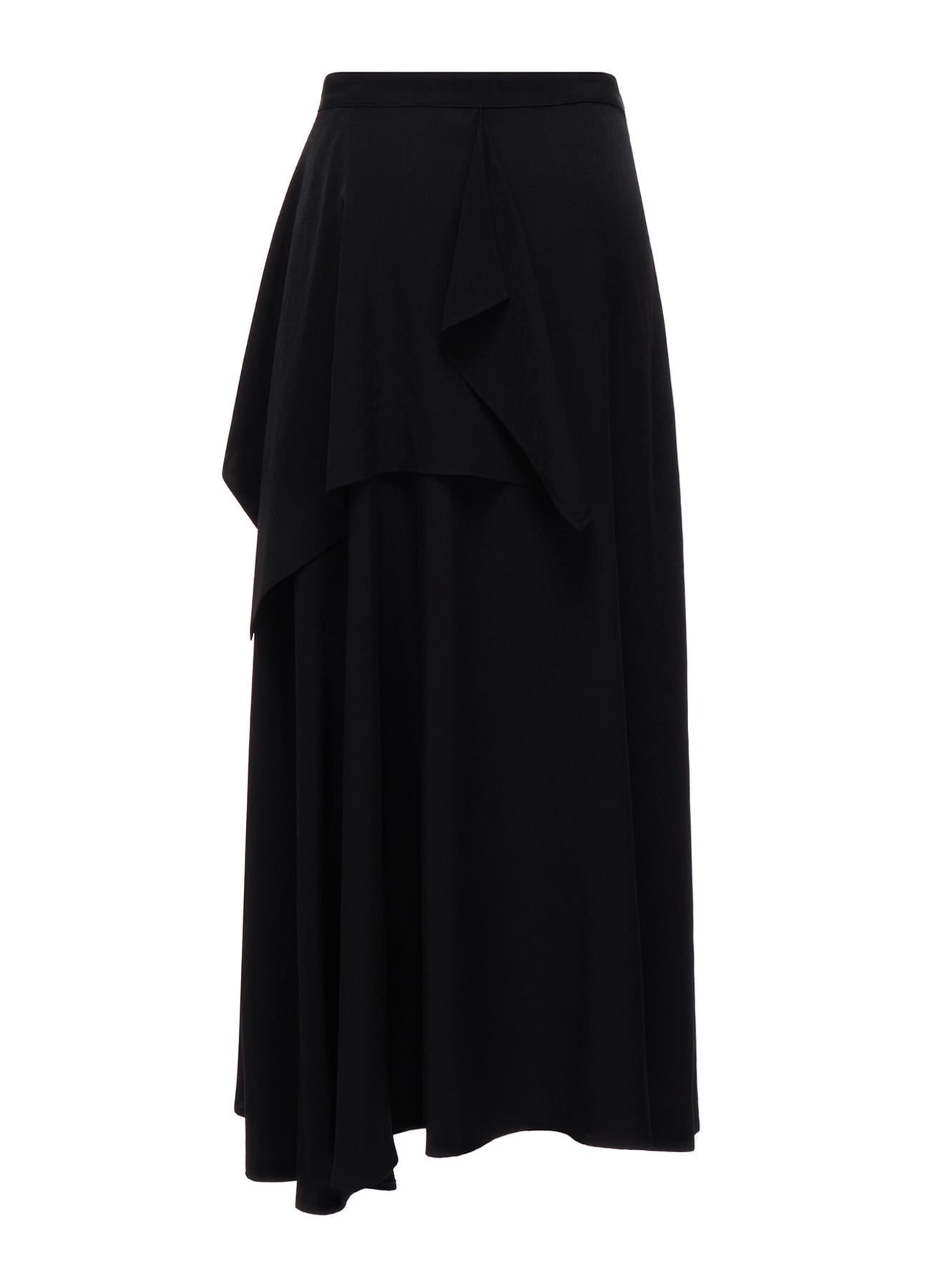 TA/PE CREPE DE CHINE ASYMMETRIC DRAPE SKIRT