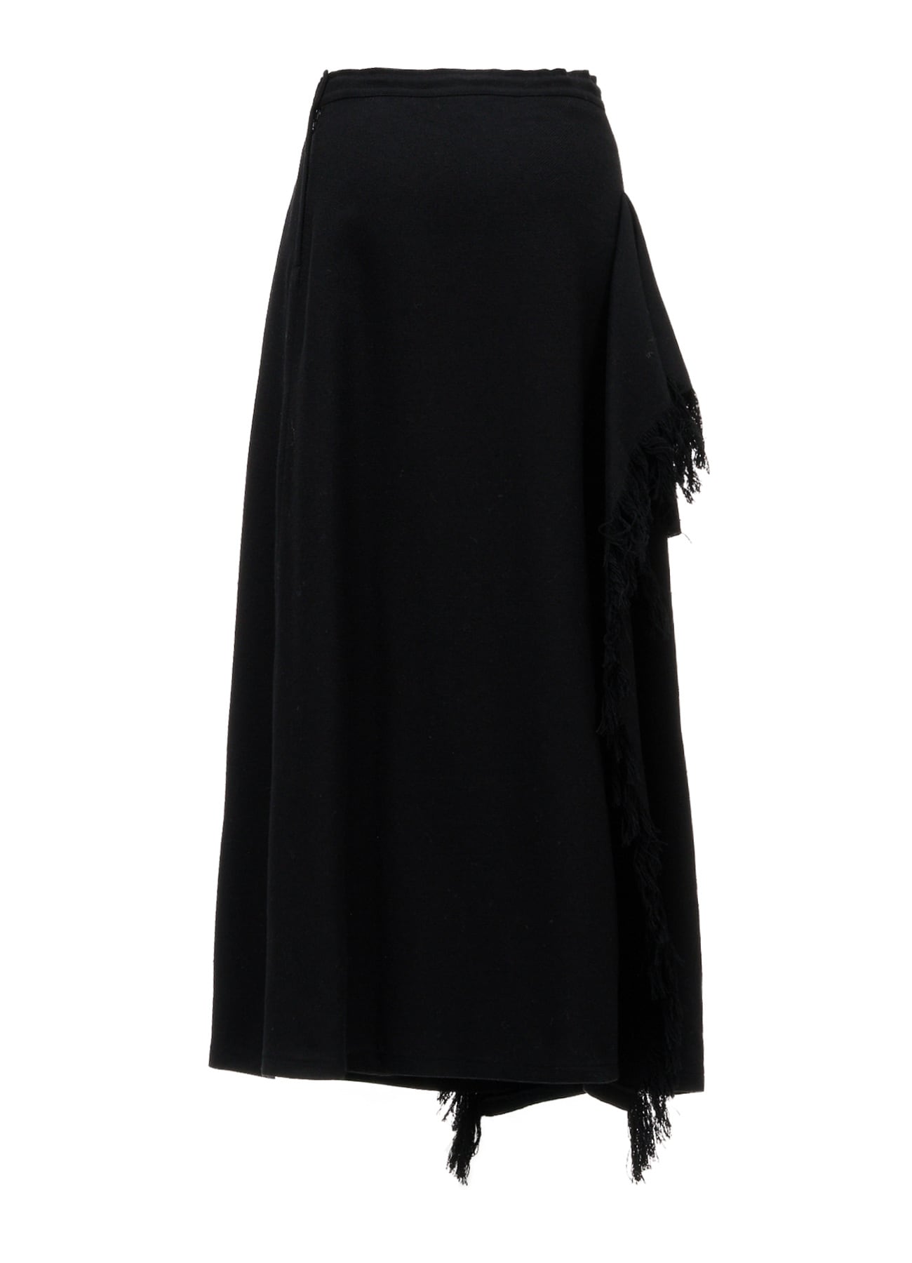 WOOL BLEND KERSEY DRAPE SKIRT