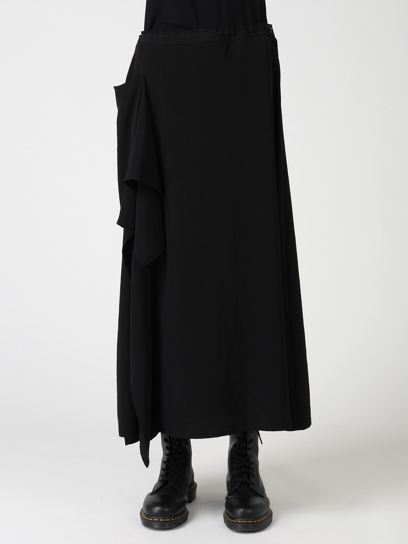 TA/PE CREPE DE CHINE RIGHT DRAPE SKIRT