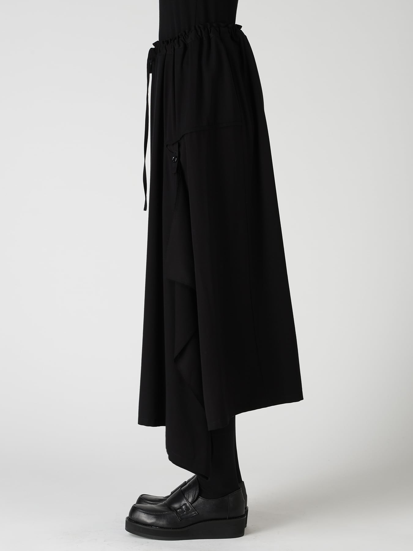 VISCOSE/TRIACETATE BLEND DETACHED PANEL SKIRT