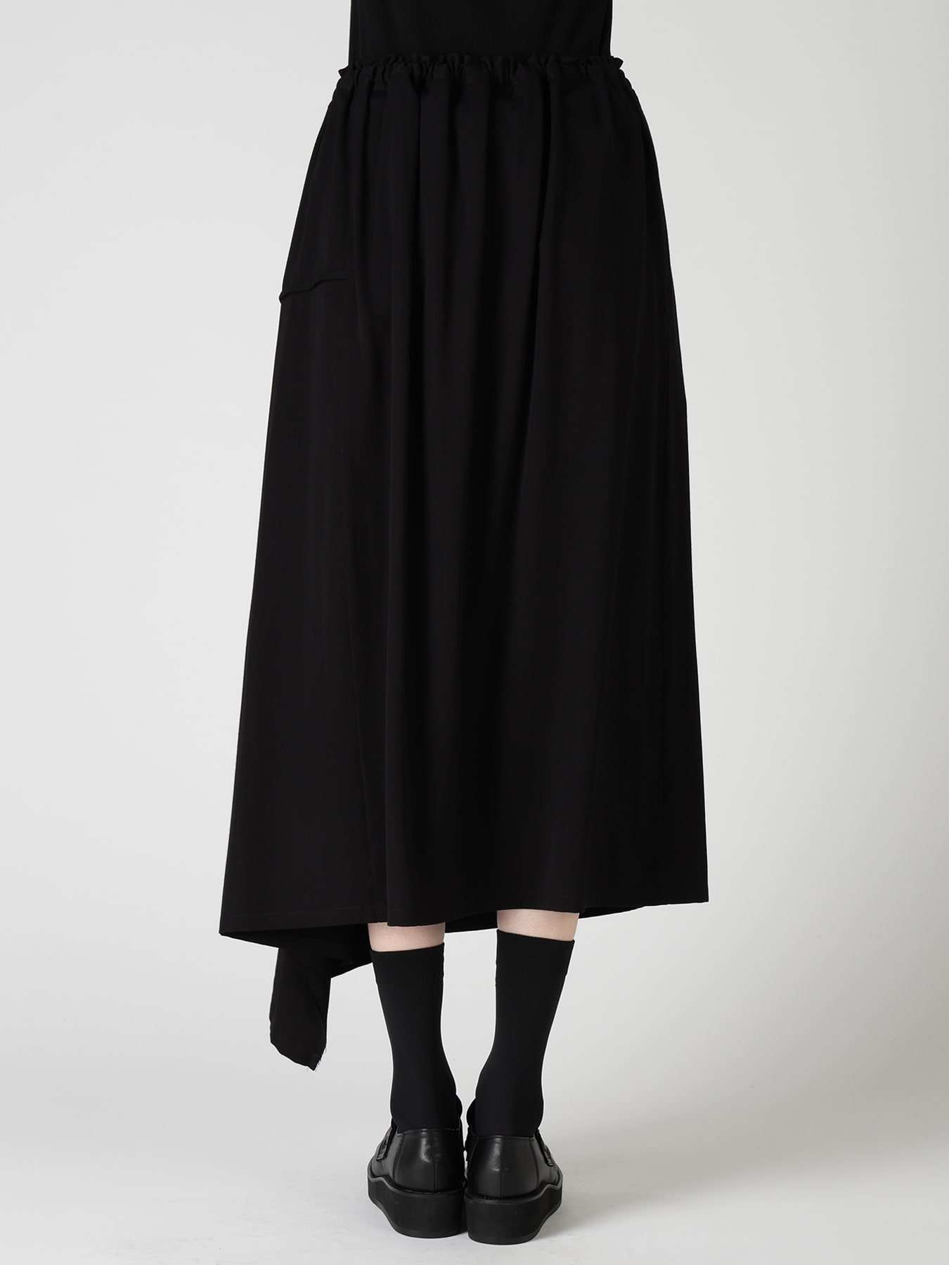 VISCOSE/TRIACETATE BLEND DETACHED PANEL SKIRT