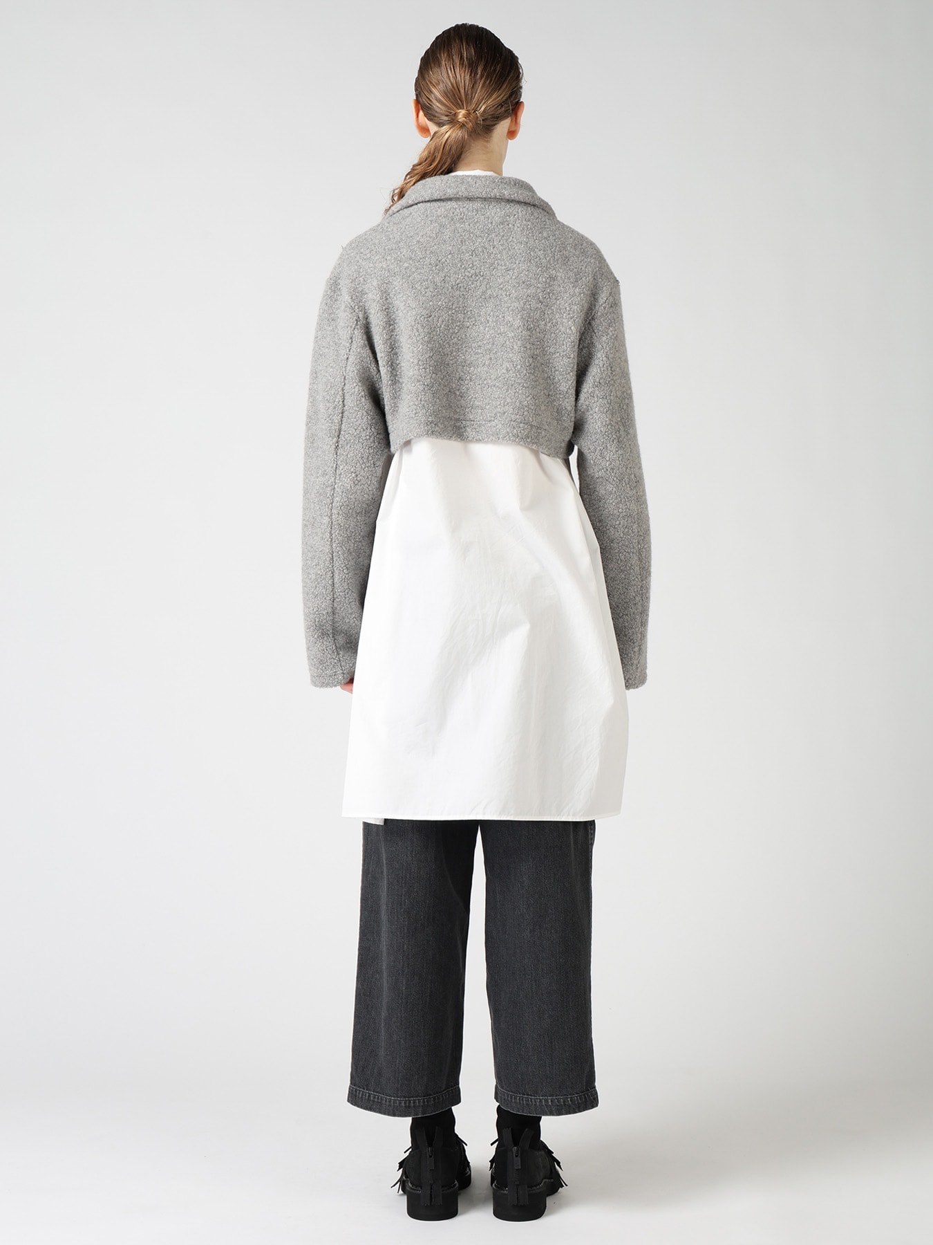 WOOL BLEND PILE SHORT JACKET