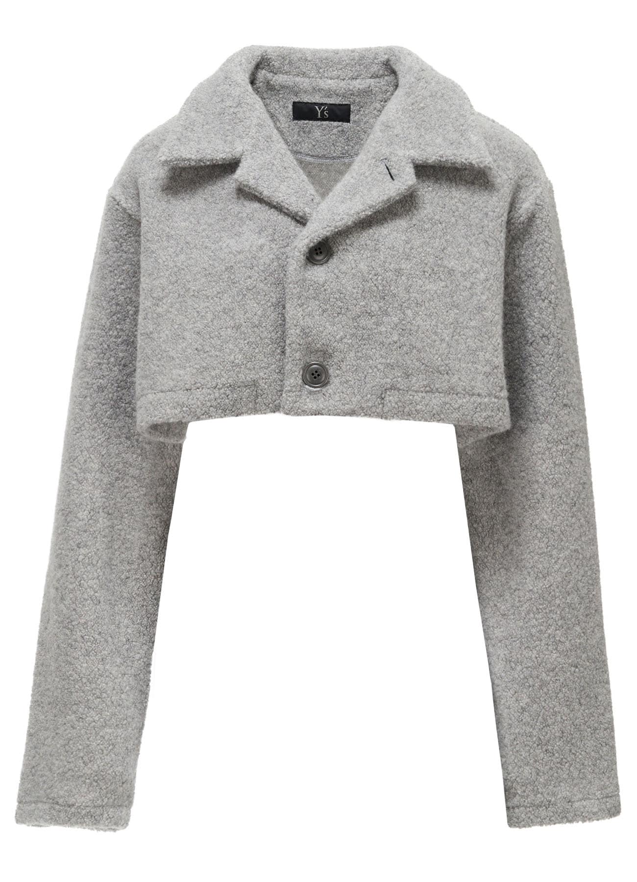 WOOL BLEND PILE SHORT JACKET