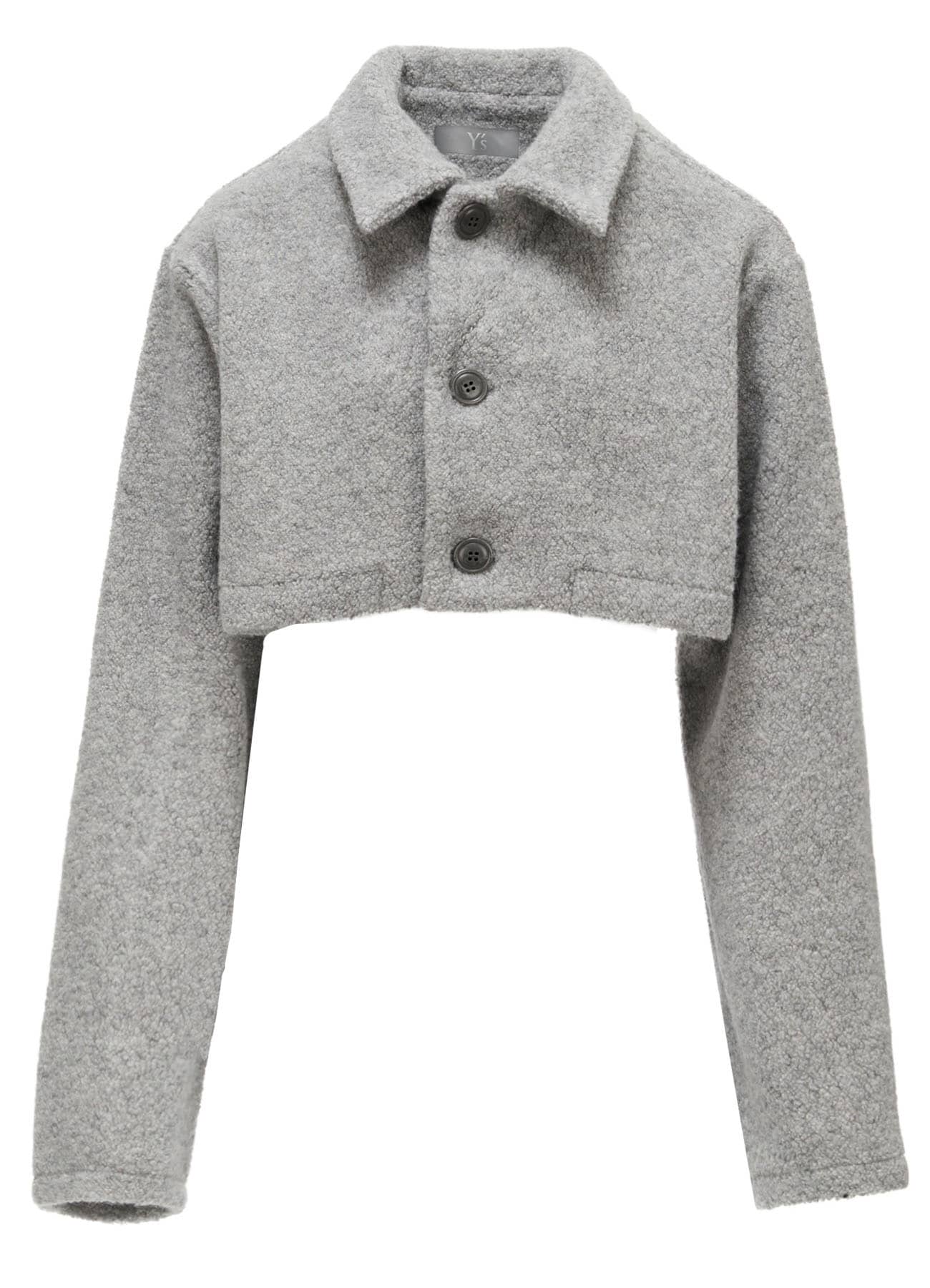 WOOL BLEND PILE SHORT JACKET